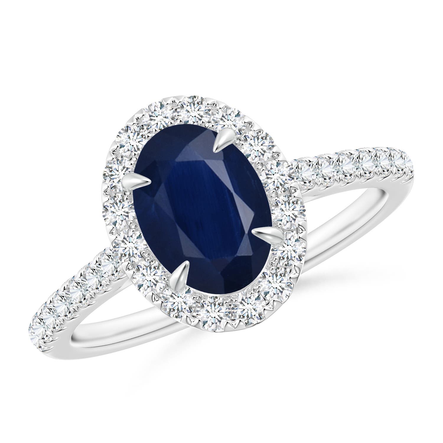 A - Blue Sapphire / 2 CT / 14 KT White Gold