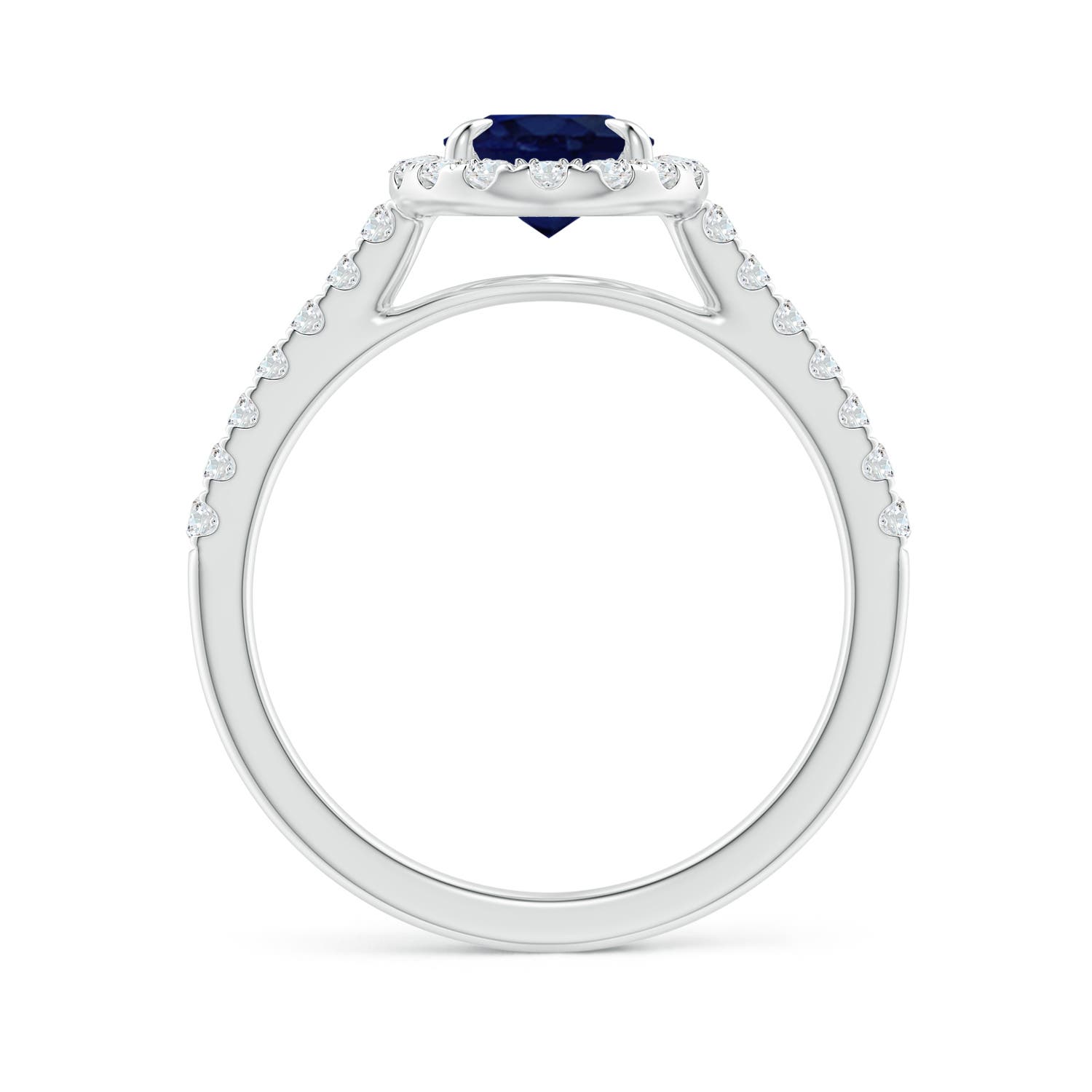 A - Blue Sapphire / 2 CT / 14 KT White Gold