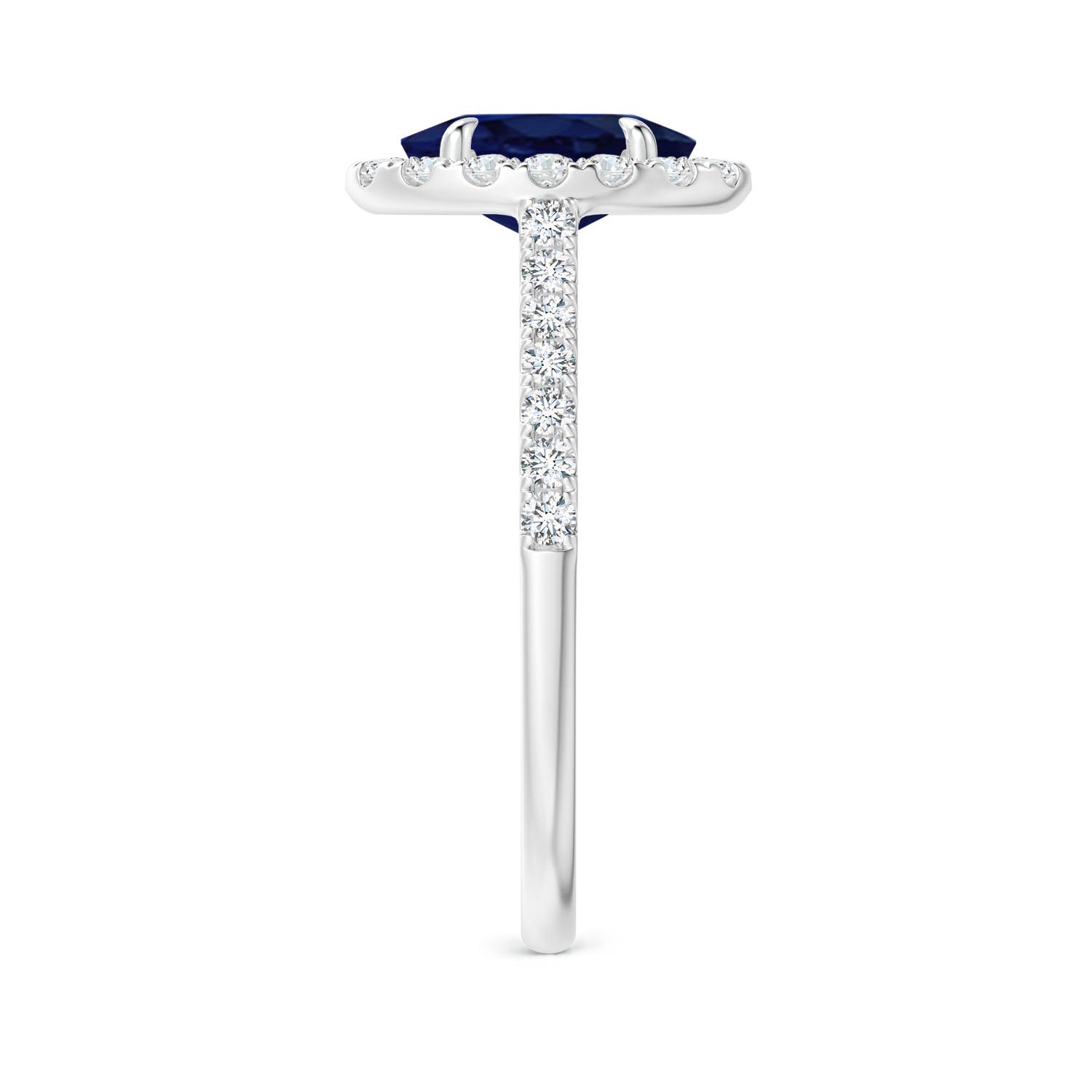 A - Blue Sapphire / 2 CT / 14 KT White Gold