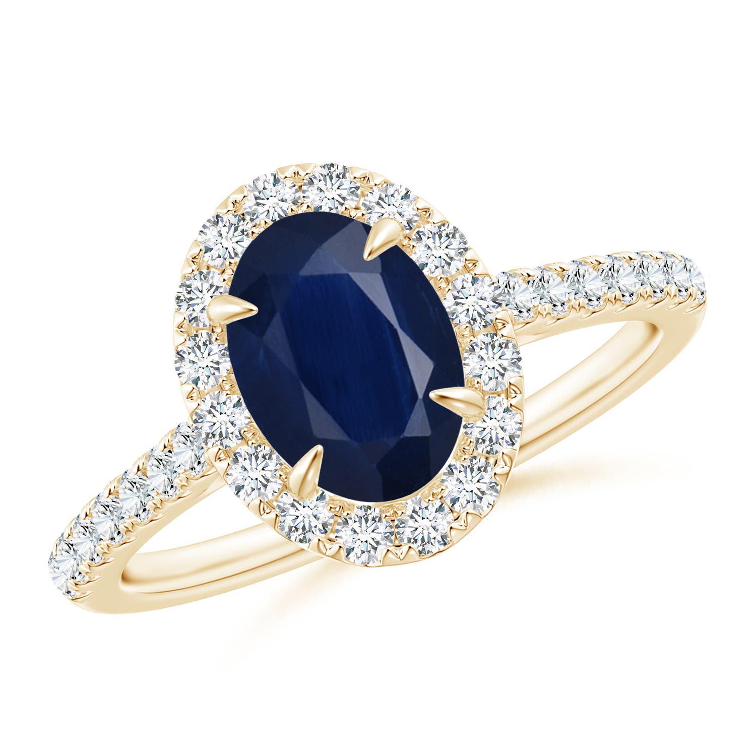 A - Blue Sapphire / 2 CT / 14 KT Yellow Gold