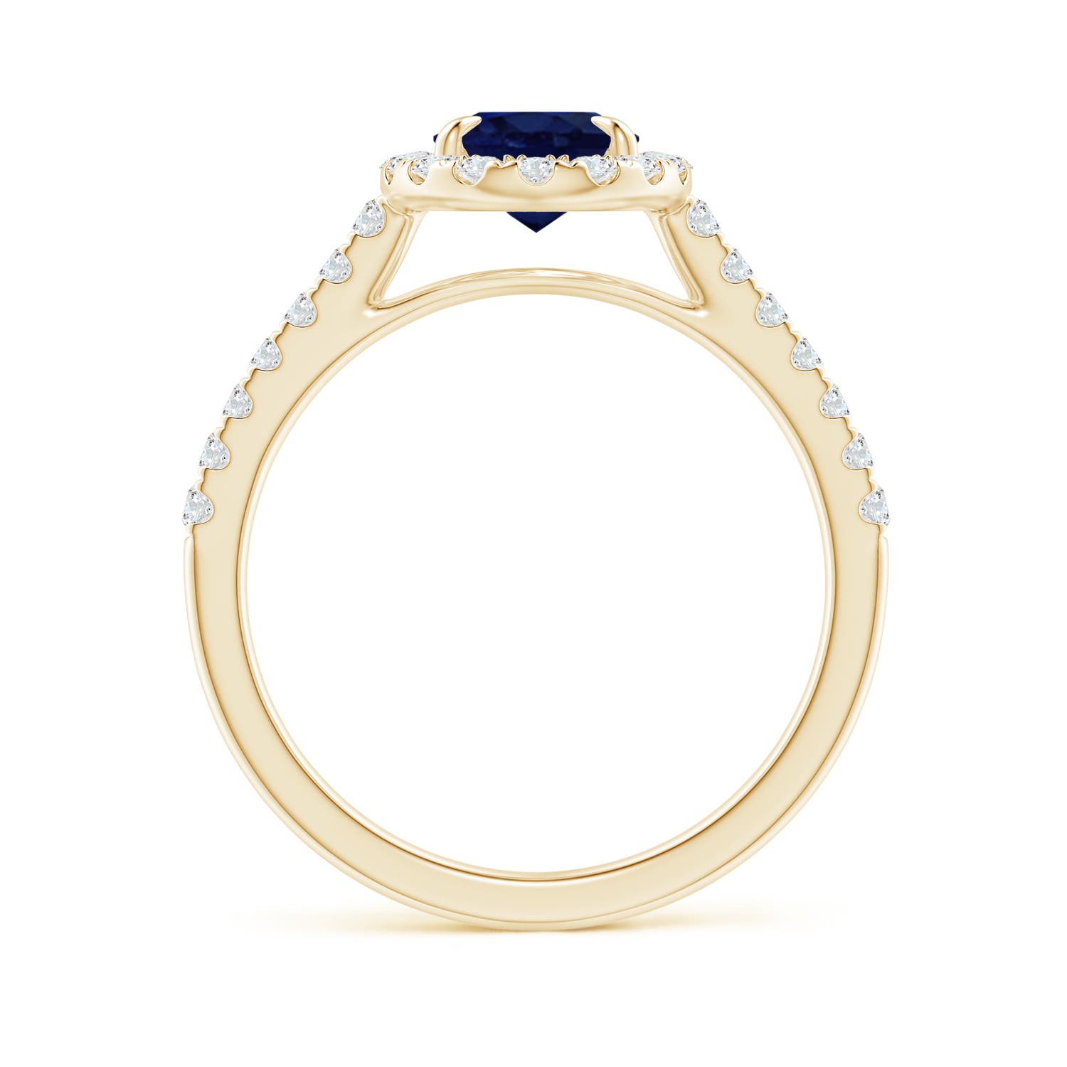 A - Blue Sapphire / 2 CT / 14 KT Yellow Gold