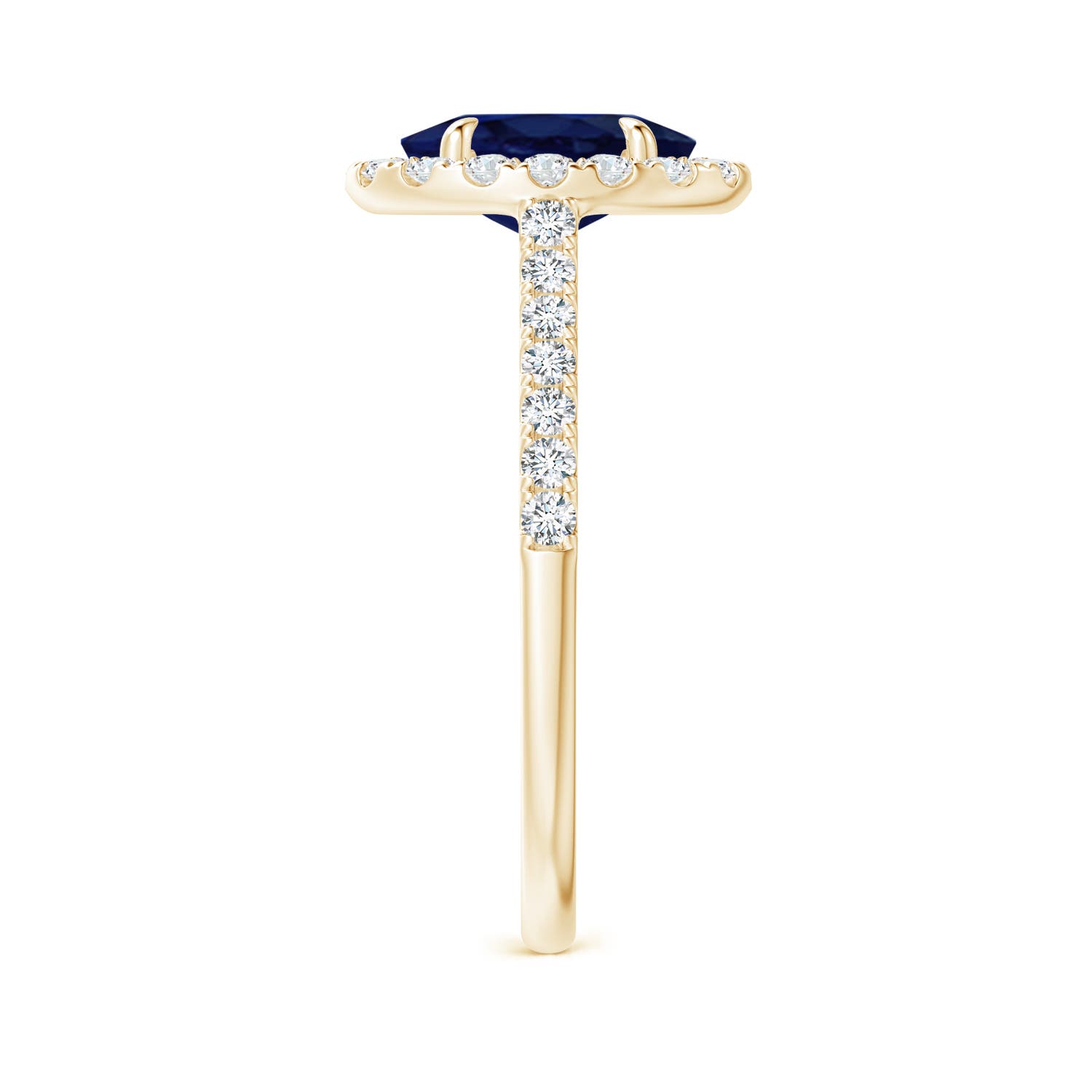 A - Blue Sapphire / 2 CT / 14 KT Yellow Gold