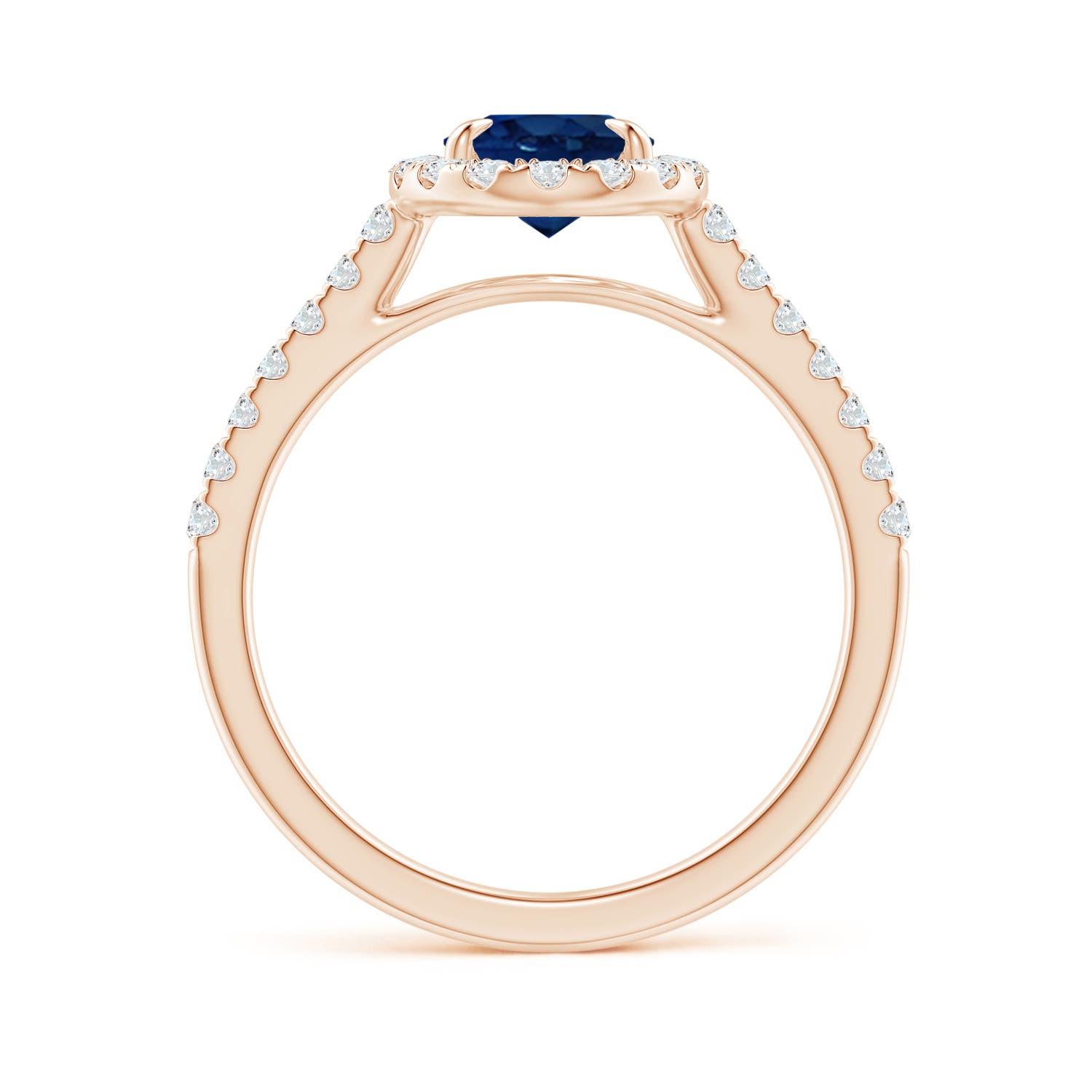 AA - Blue Sapphire / 2 CT / 14 KT Rose Gold