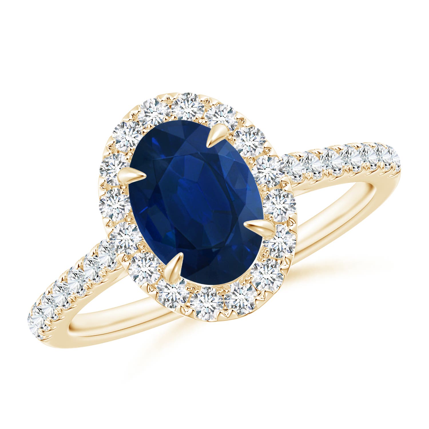 AA - Blue Sapphire / 2 CT / 14 KT Yellow Gold