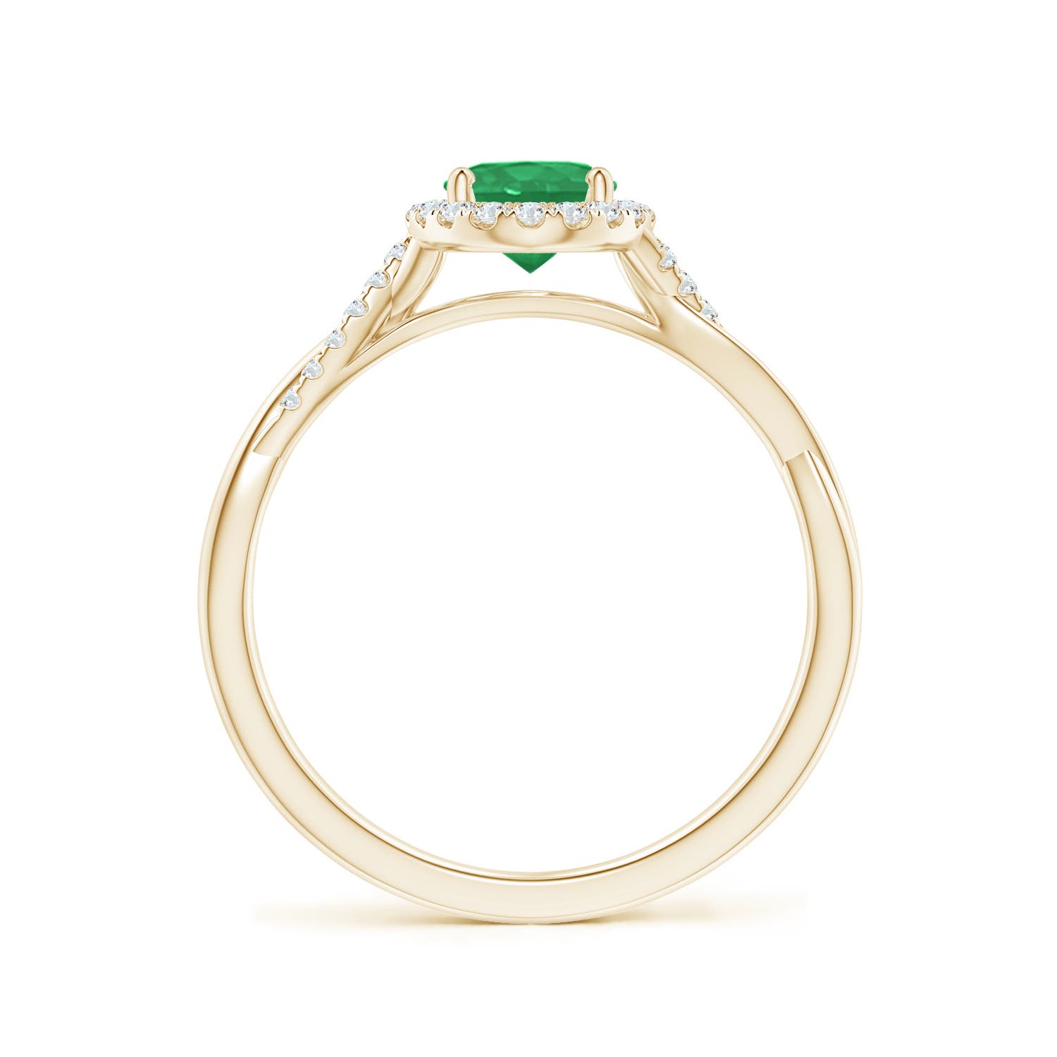 A - Emerald / 0.86 CT / 14 KT Yellow Gold