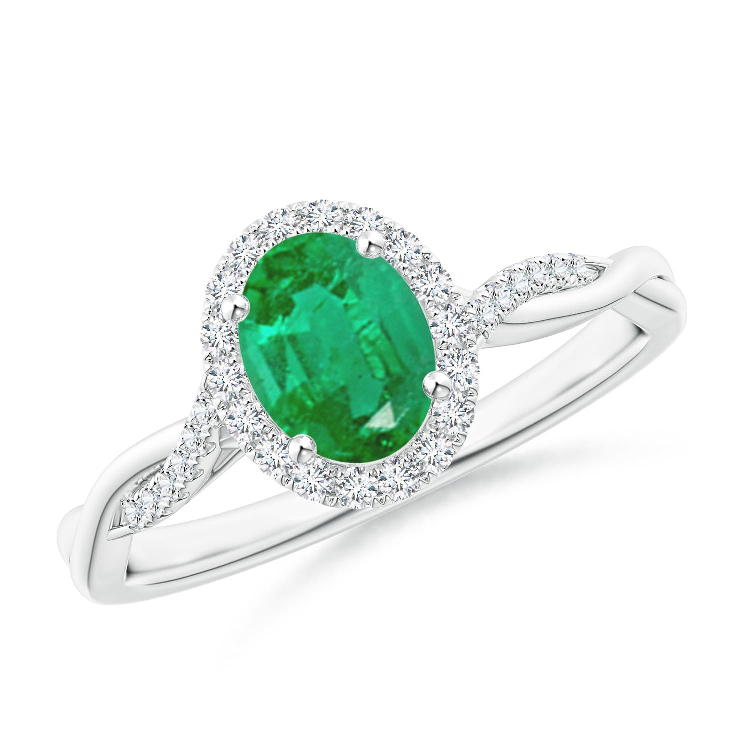 AA - Emerald / 0.86 CT / 14 KT White Gold