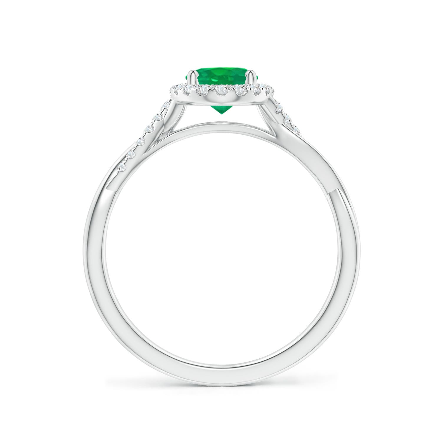 AA - Emerald / 0.86 CT / 14 KT White Gold