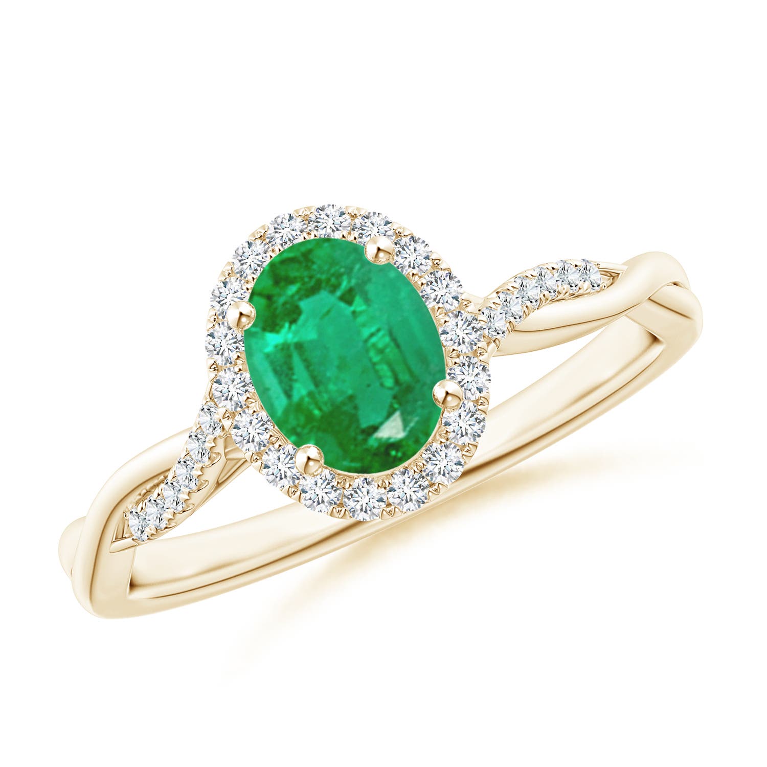 AA - Emerald / 0.86 CT / 14 KT Yellow Gold