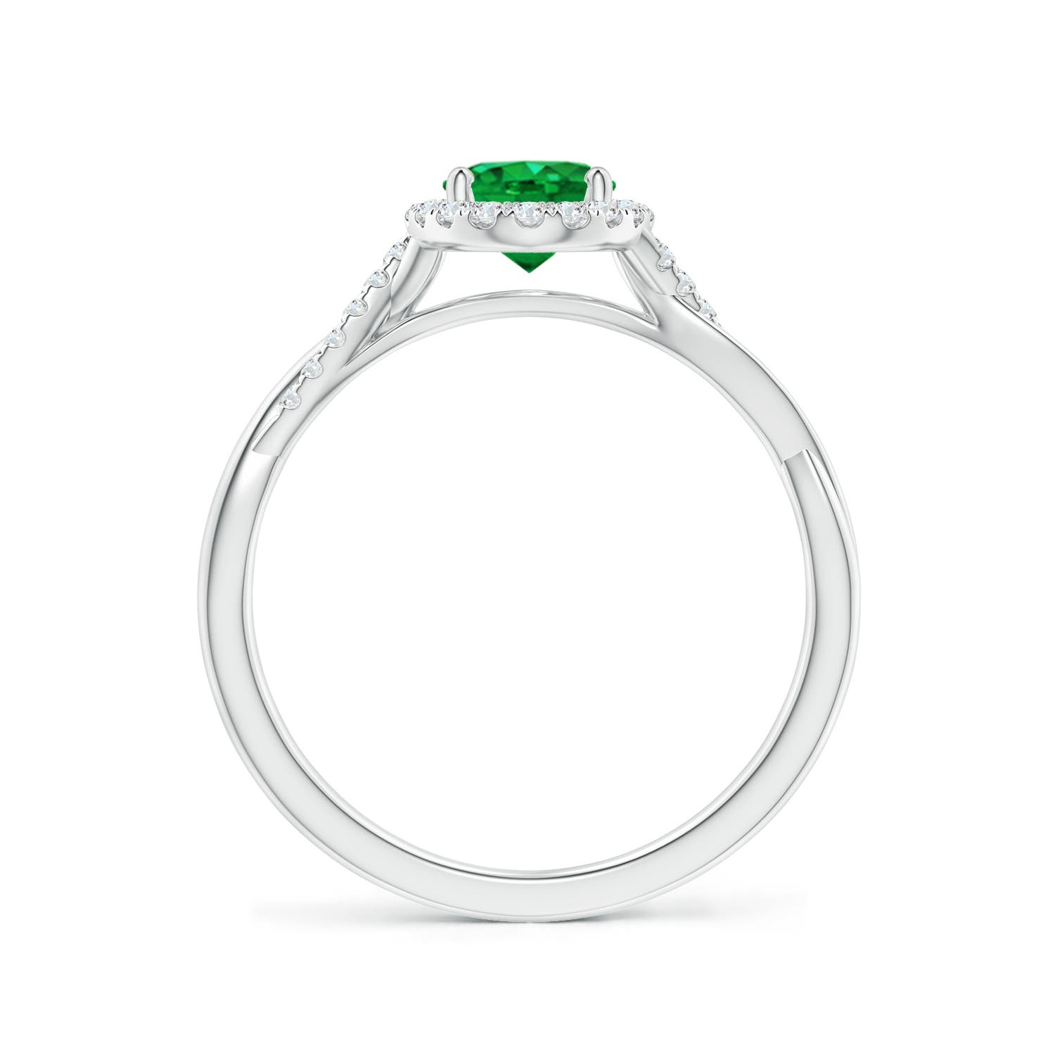 AAA - Emerald / 0.86 CT / 14 KT White Gold