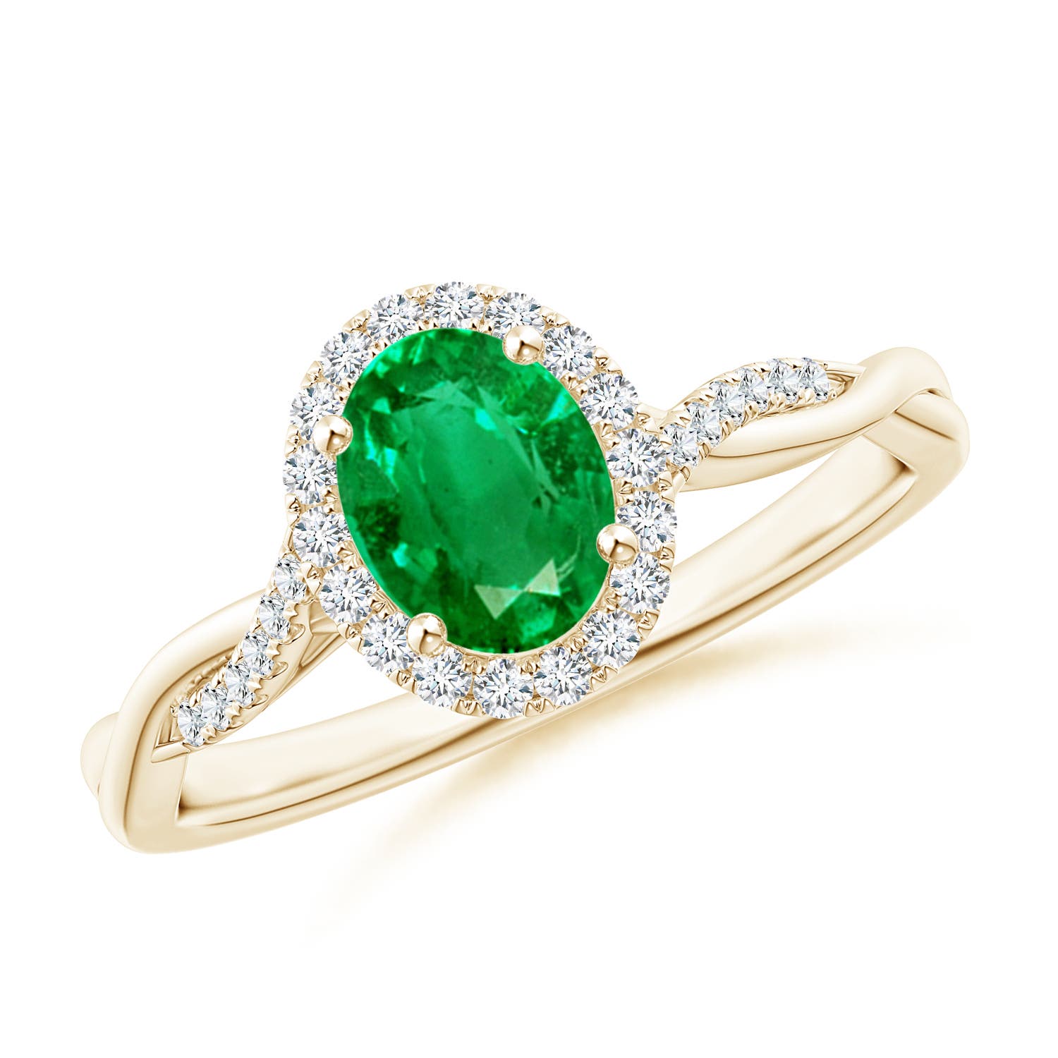 AAA - Emerald / 0.86 CT / 14 KT Yellow Gold