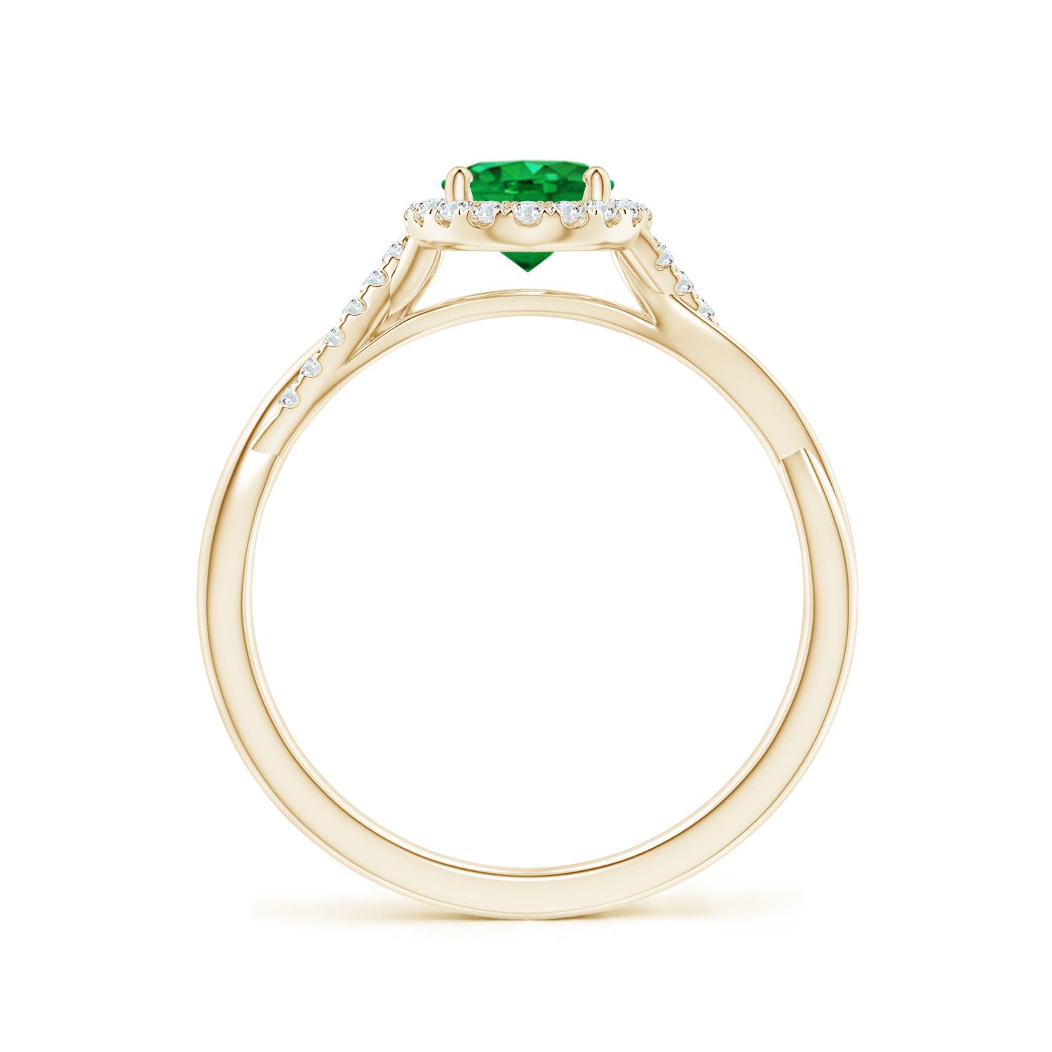 AAA - Emerald / 0.86 CT / 14 KT Yellow Gold