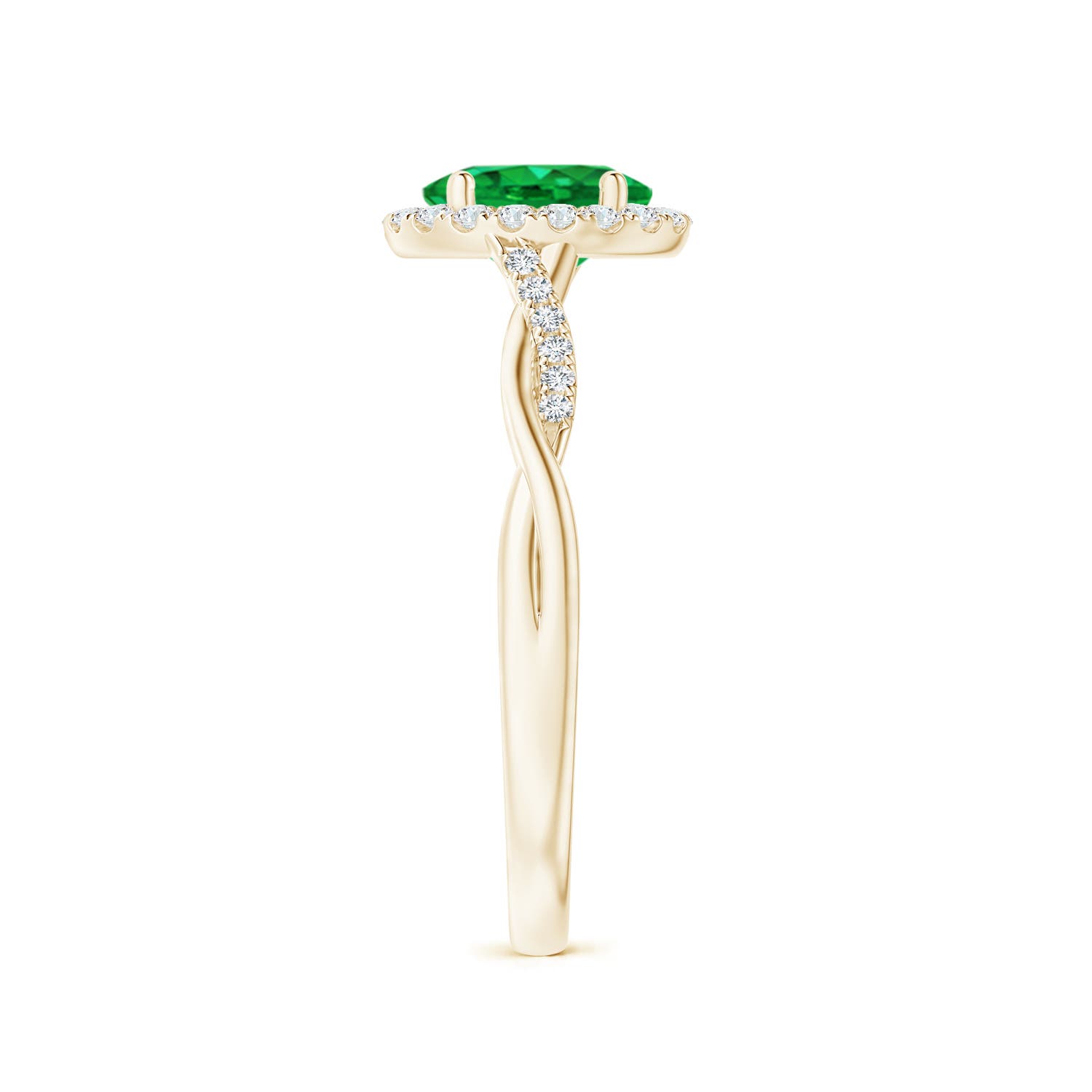 AAA - Emerald / 0.86 CT / 14 KT Yellow Gold