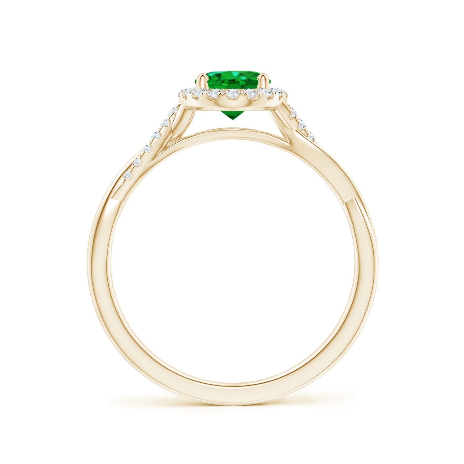 AAAA - Emerald / 0.86 CT / 14 KT Yellow Gold