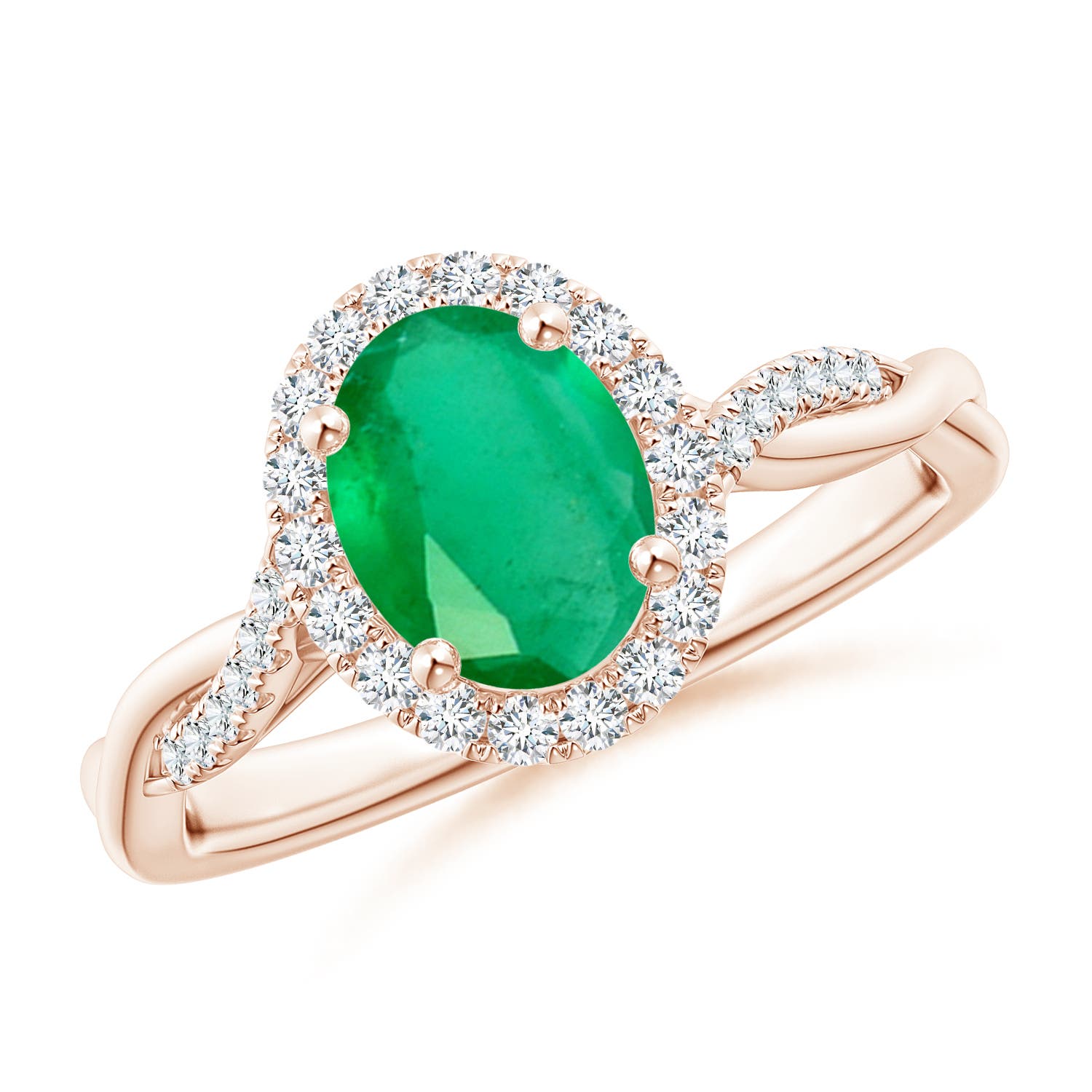 A - Emerald / 1.37 CT / 14 KT Rose Gold