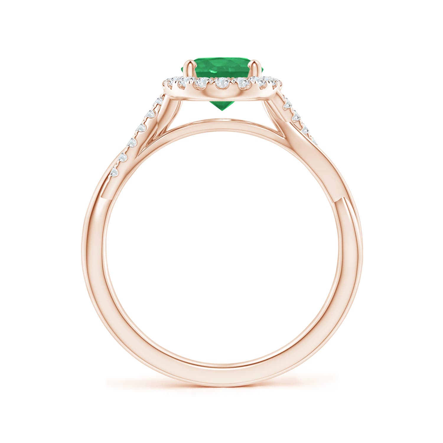 A - Emerald / 1.37 CT / 14 KT Rose Gold