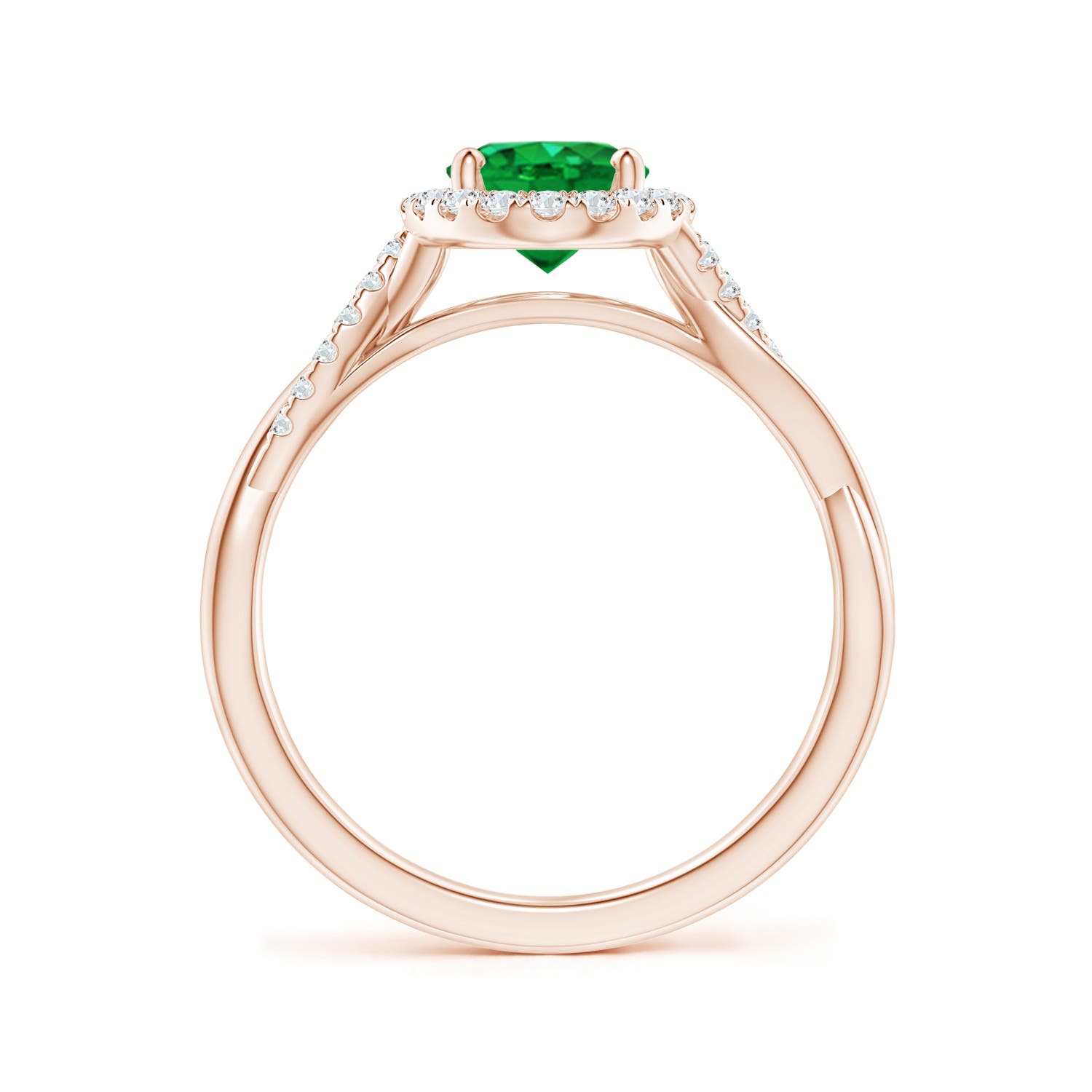 AAA - Emerald / 1.37 CT / 14 KT Rose Gold