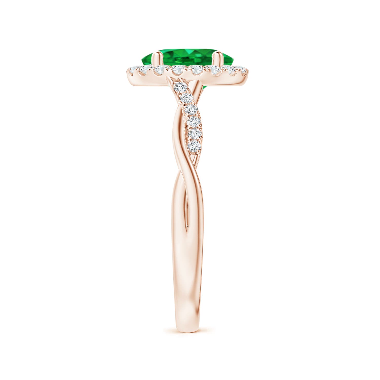 AAA - Emerald / 1.37 CT / 14 KT Rose Gold