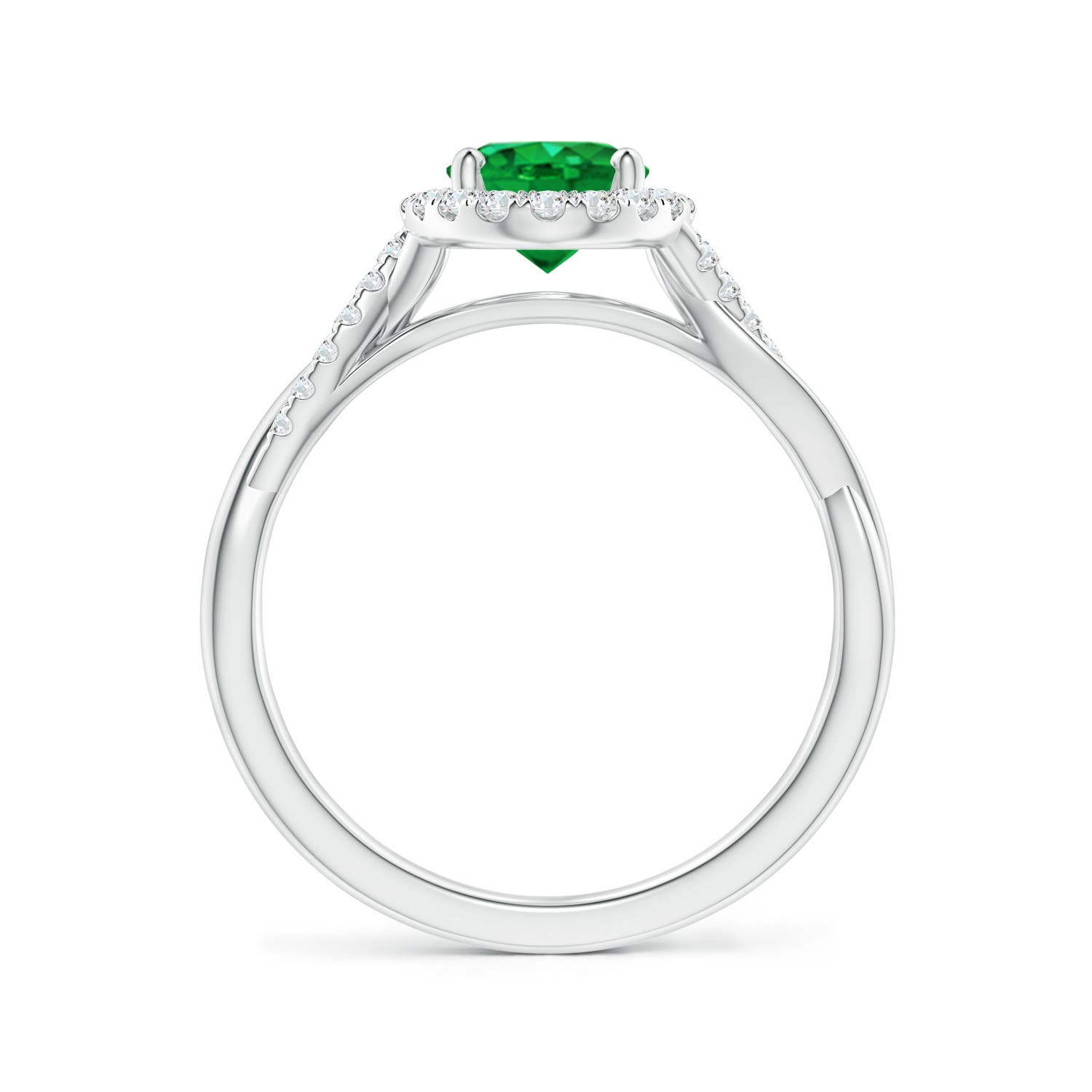 AAA - Emerald / 1.37 CT / 14 KT White Gold