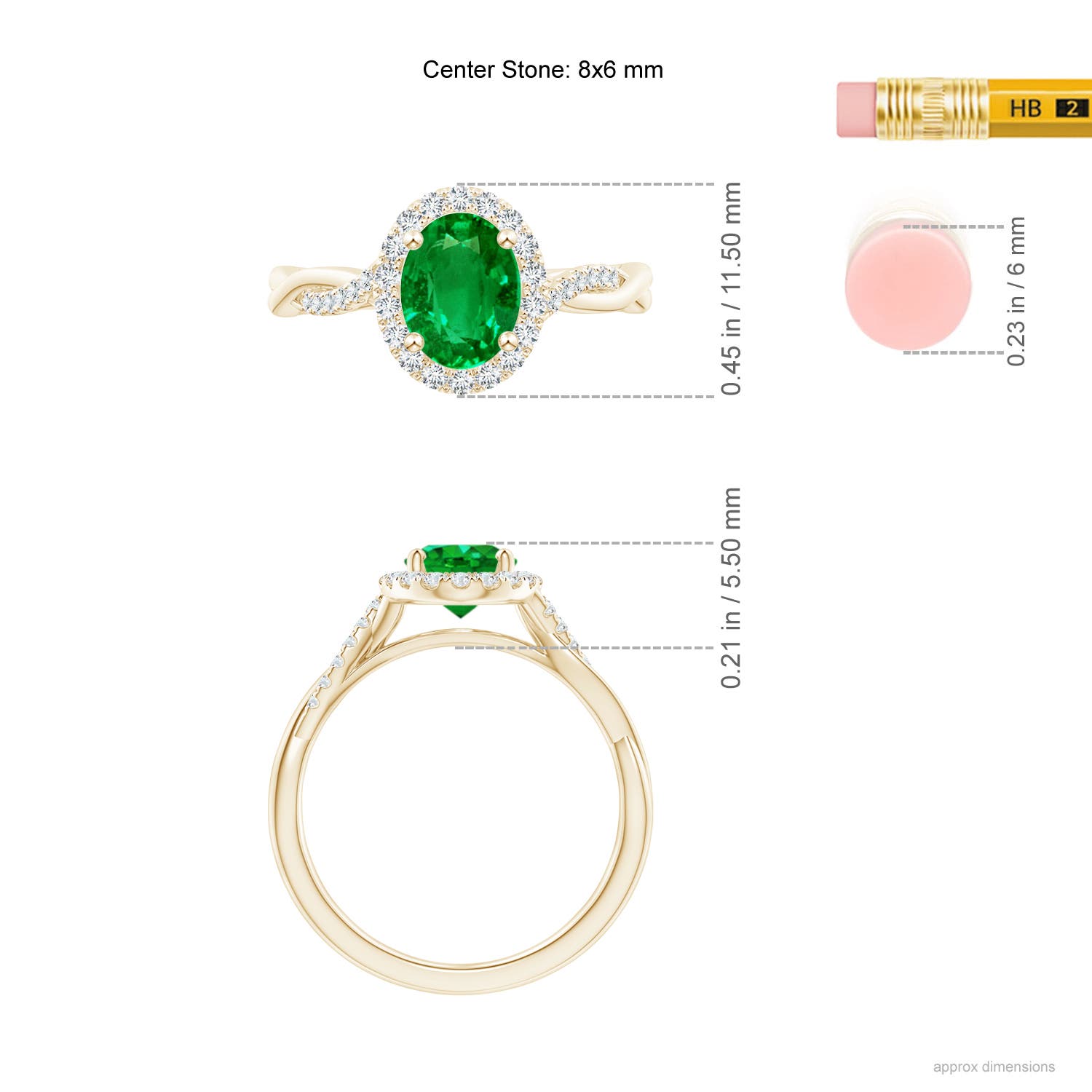 AAAA - Emerald / 1.37 CT / 14 KT Yellow Gold