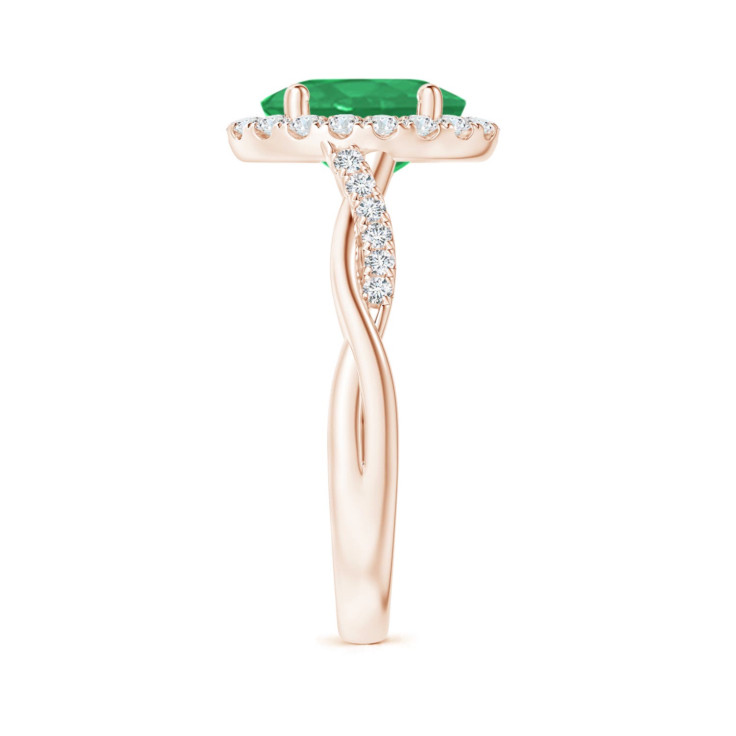 A - Emerald / 1.85 CT / 14 KT Rose Gold