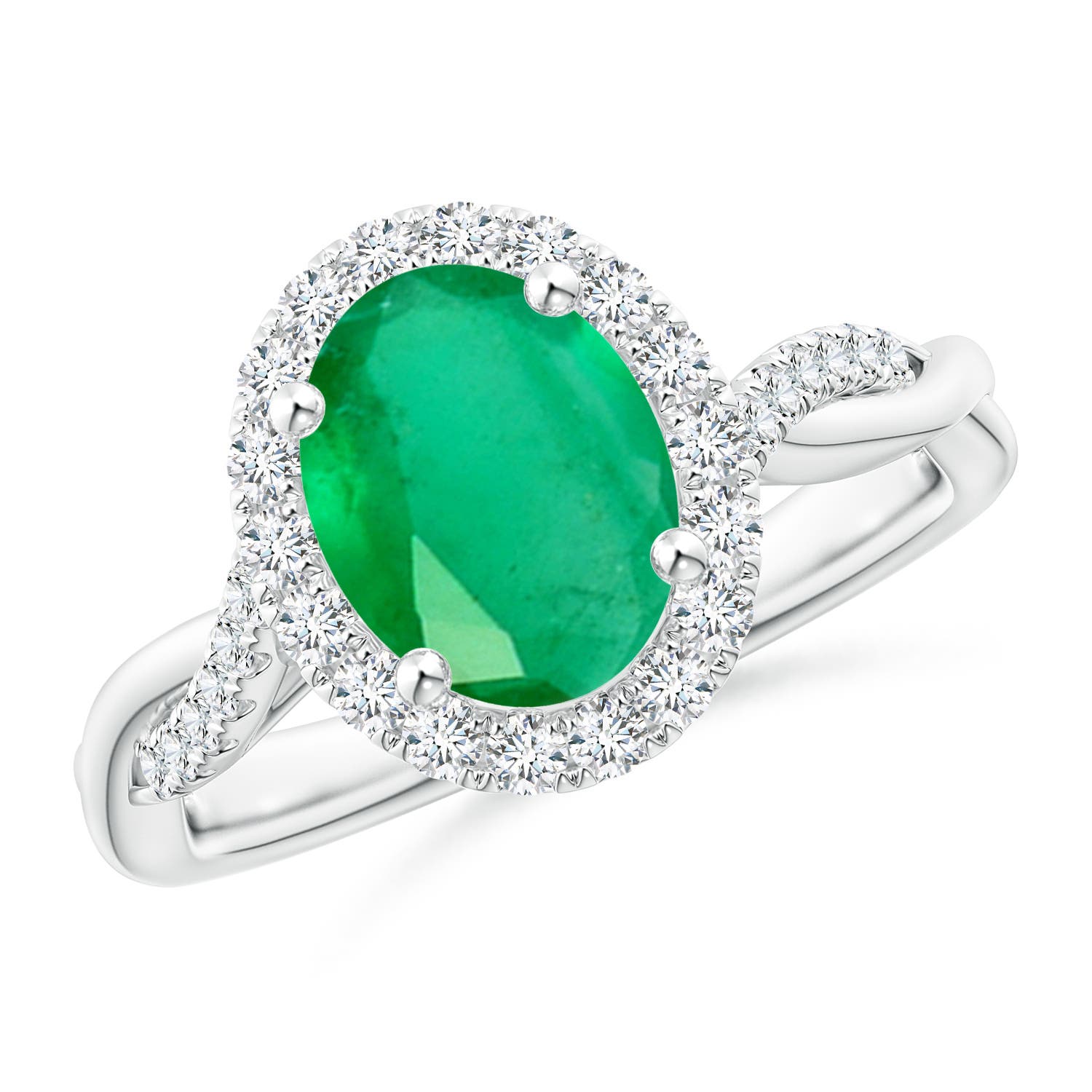 A - Emerald / 1.85 CT / 14 KT White Gold