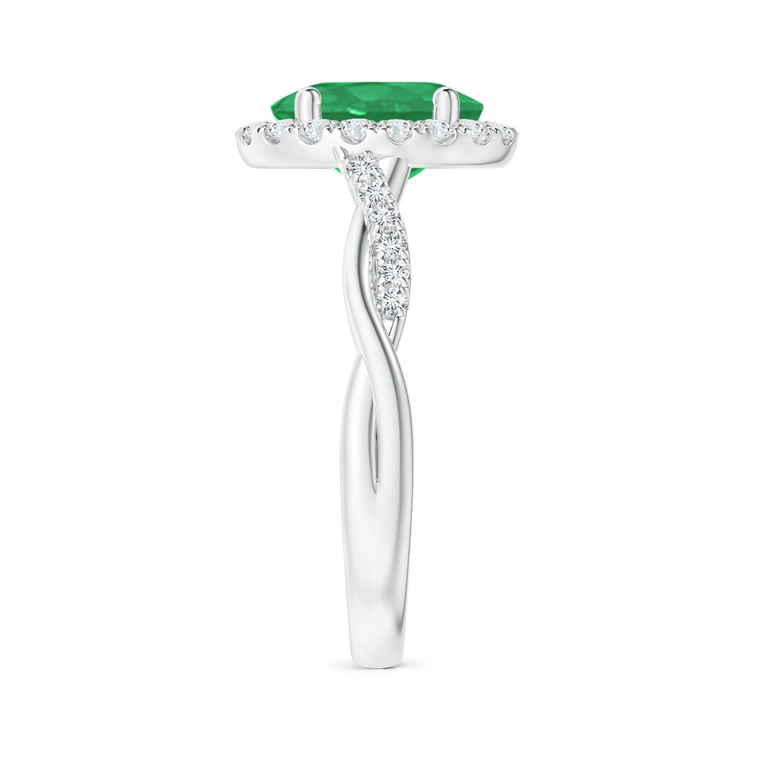 A - Emerald / 1.85 CT / 14 KT White Gold