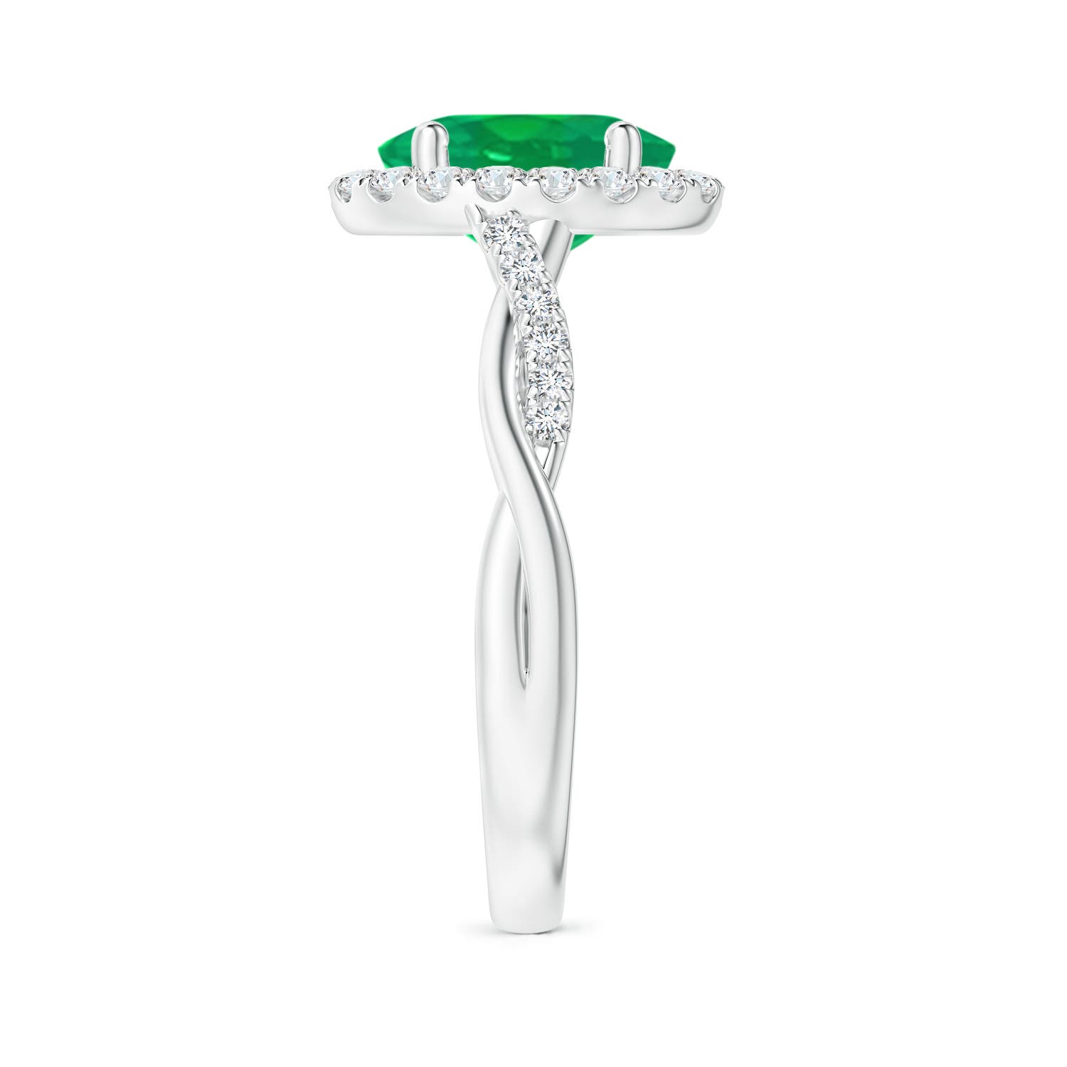 AA - Emerald / 1.85 CT / 14 KT White Gold