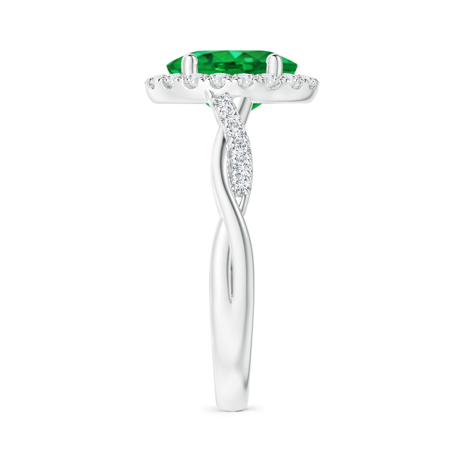 AAA - Emerald / 1.85 CT / 14 KT White Gold