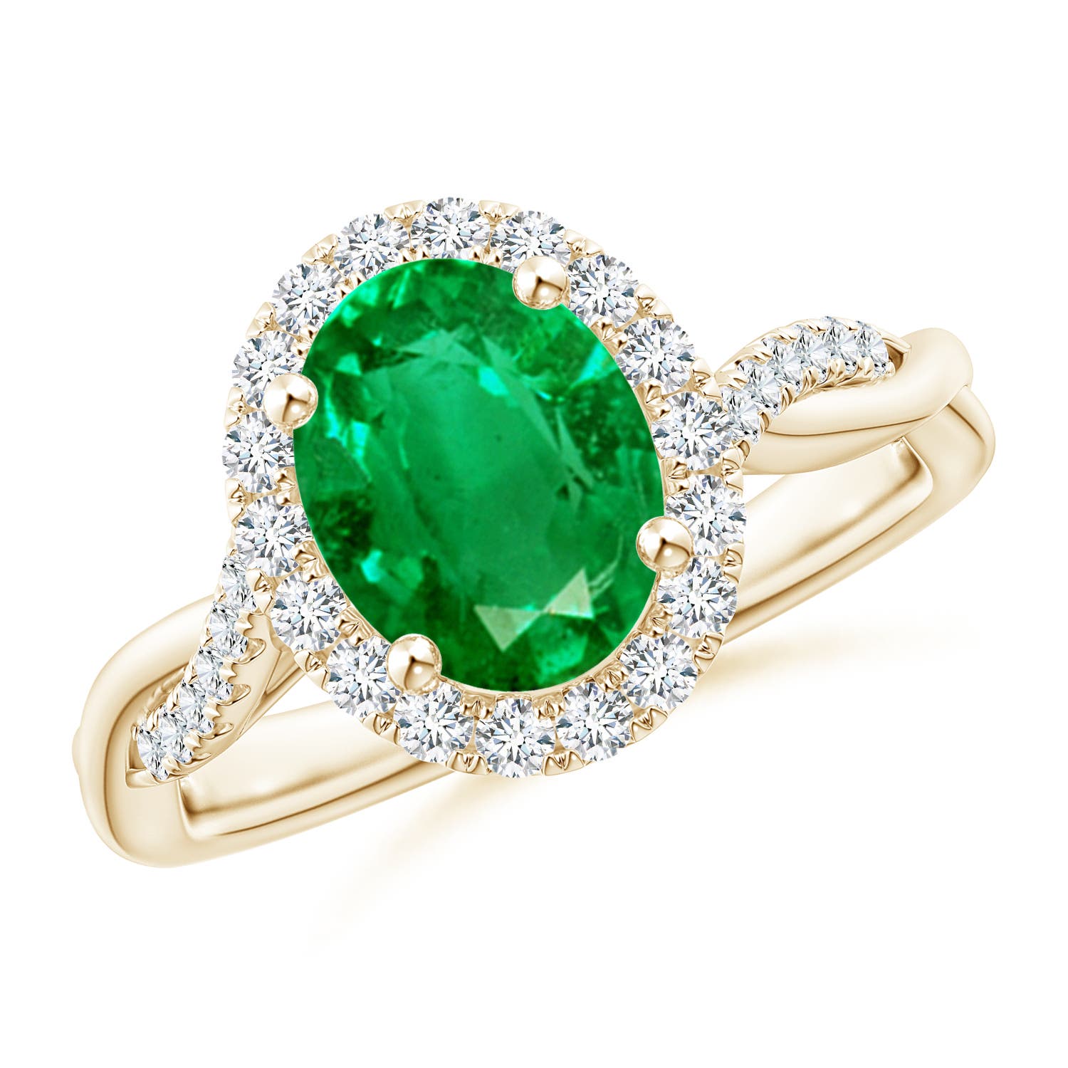 AAA - Emerald / 1.85 CT / 14 KT Yellow Gold