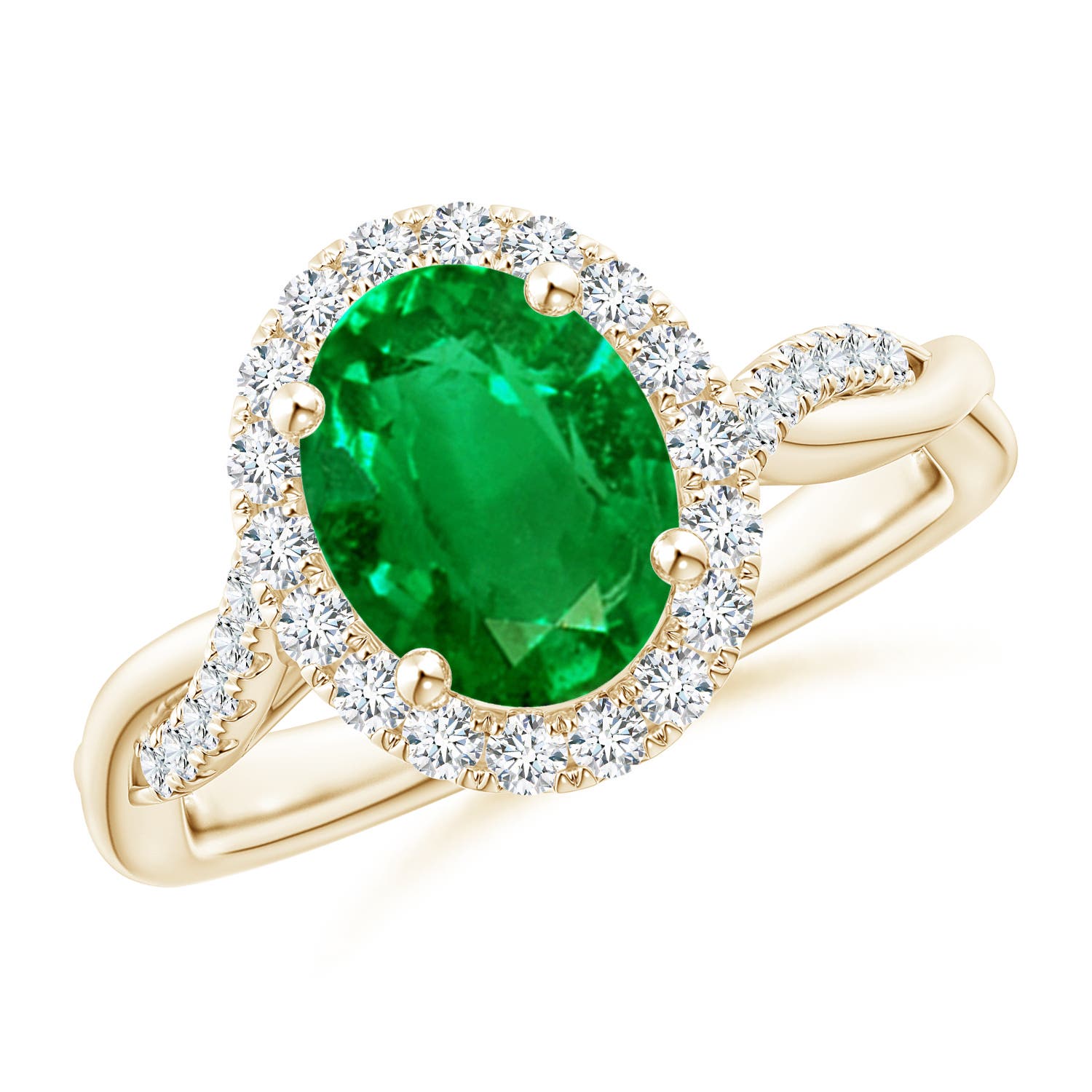 AAAA - Emerald / 1.85 CT / 14 KT Yellow Gold