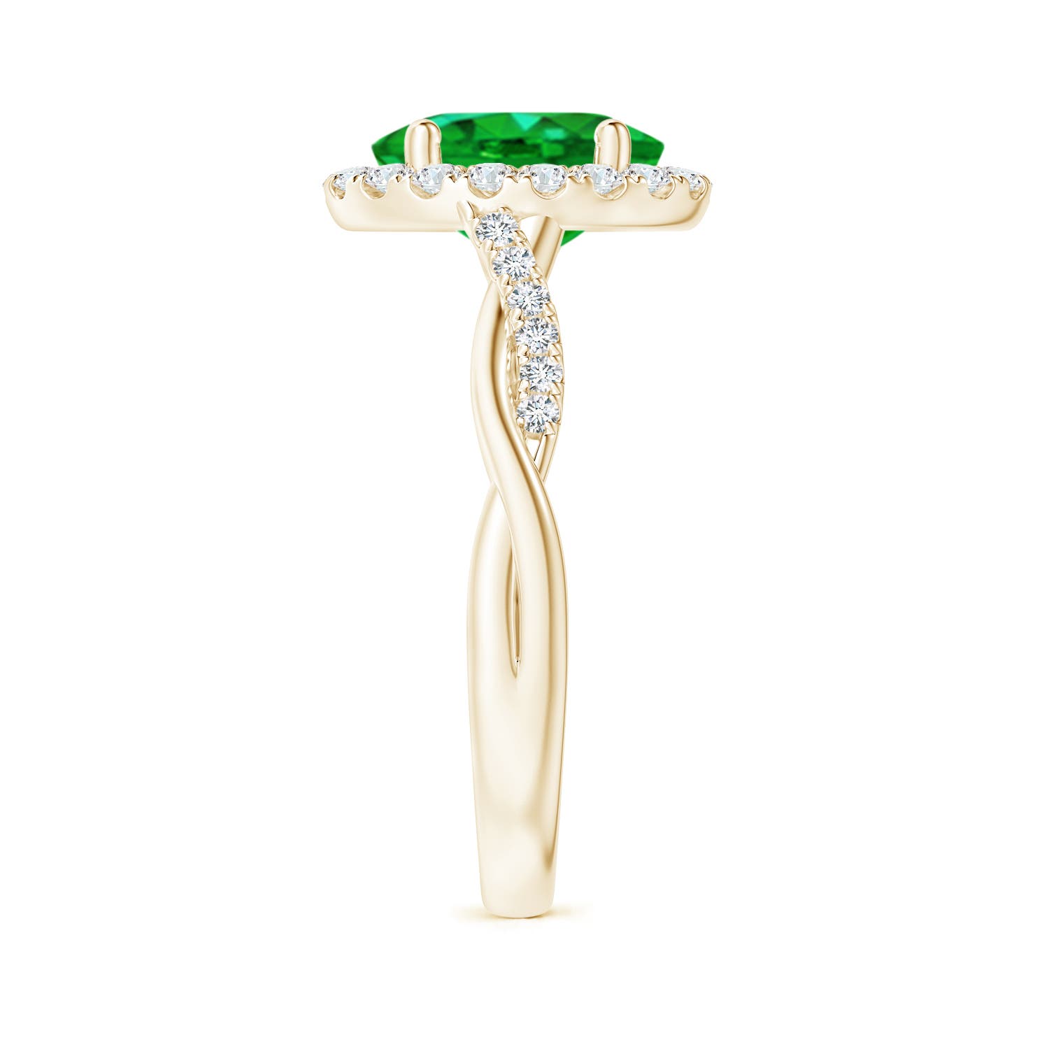 AAAA - Emerald / 1.85 CT / 14 KT Yellow Gold