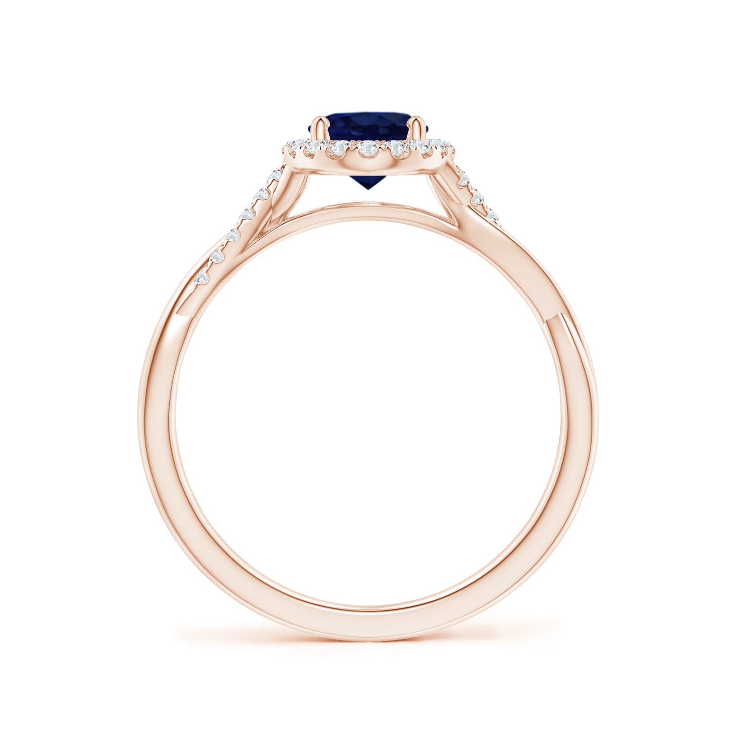 A - Blue Sapphire / 1.05 CT / 14 KT Rose Gold