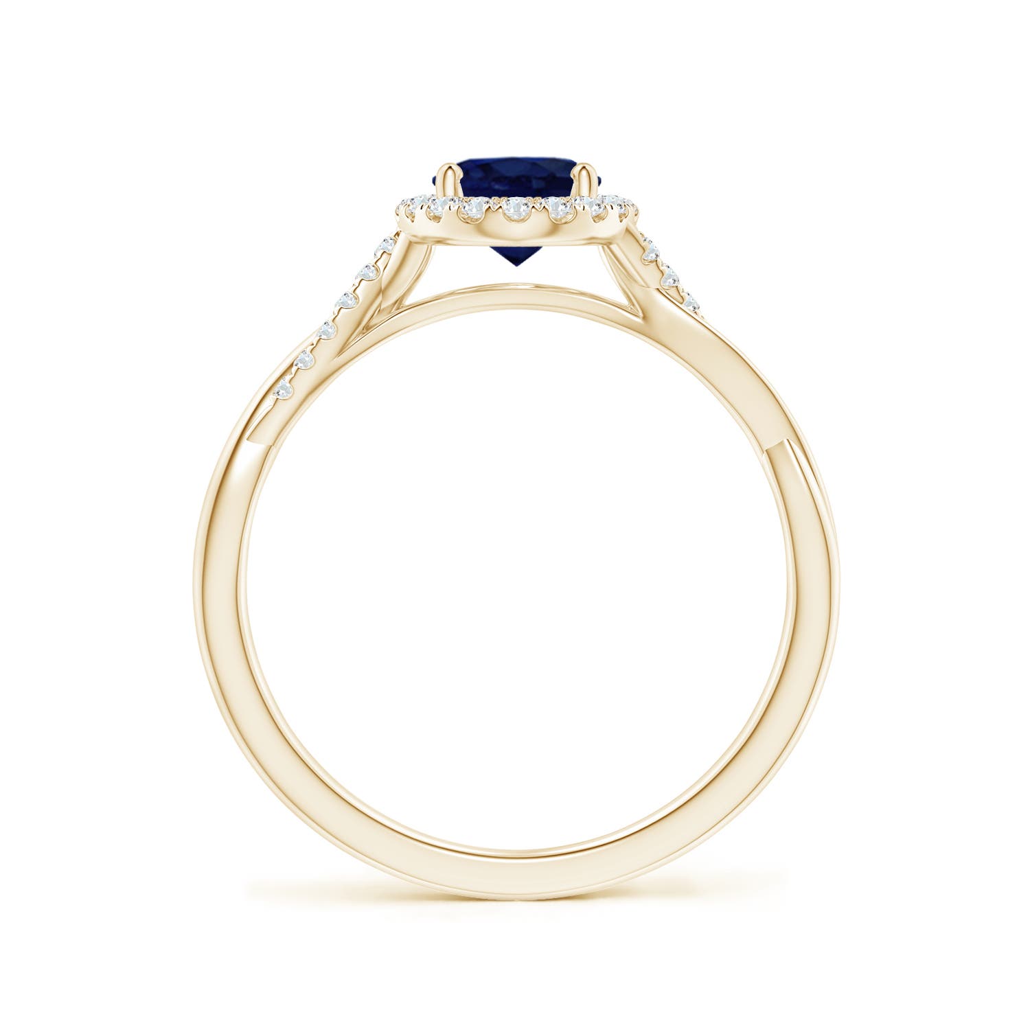 A - Blue Sapphire / 1.05 CT / 14 KT Yellow Gold