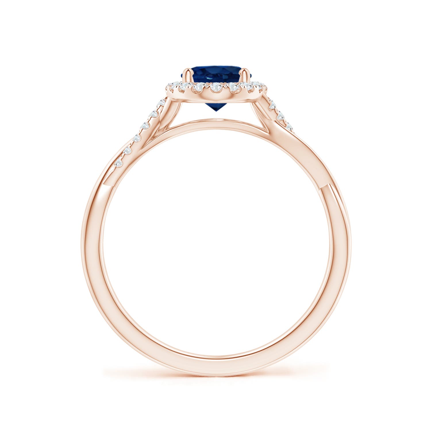 AA - Blue Sapphire / 1.05 CT / 14 KT Rose Gold