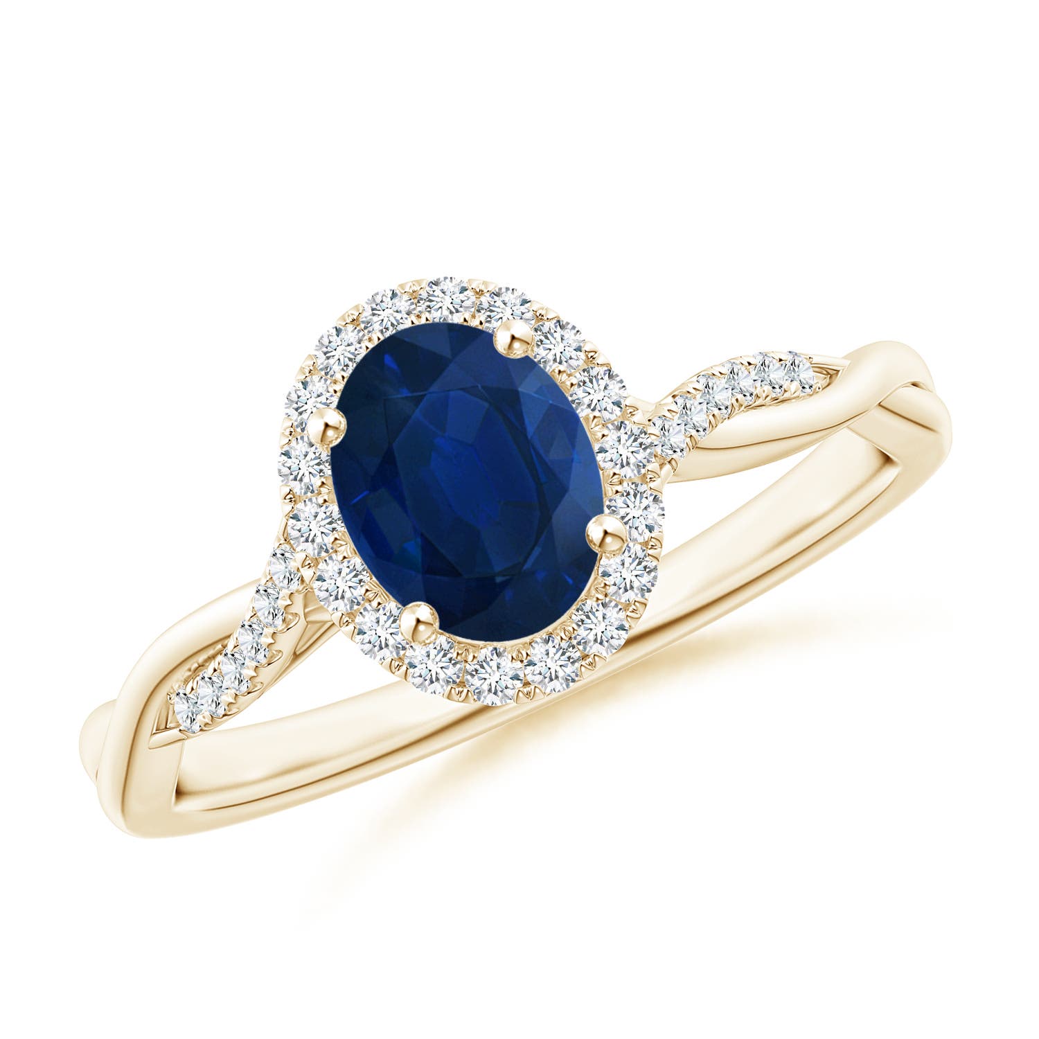 AA - Blue Sapphire / 1.05 CT / 14 KT Yellow Gold