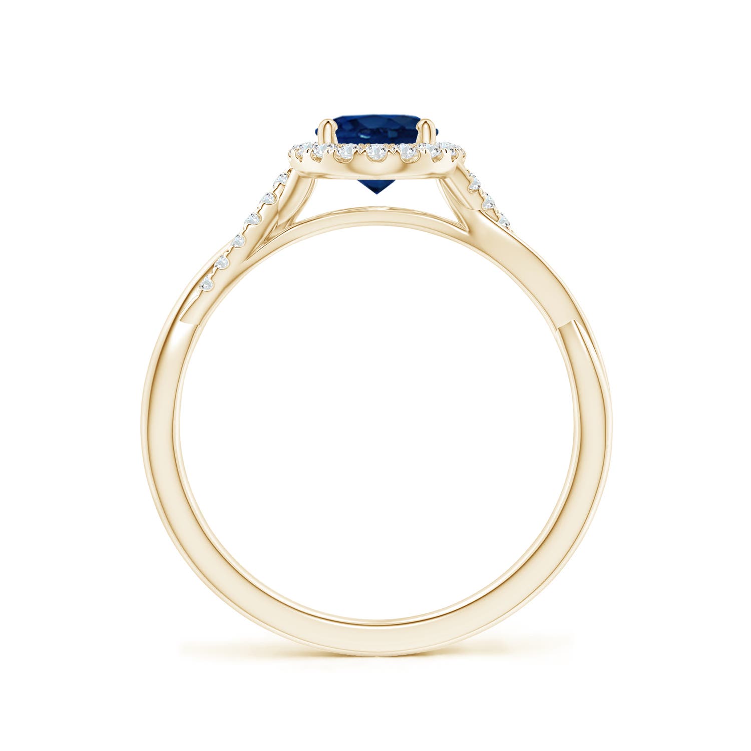 AA - Blue Sapphire / 1.05 CT / 14 KT Yellow Gold