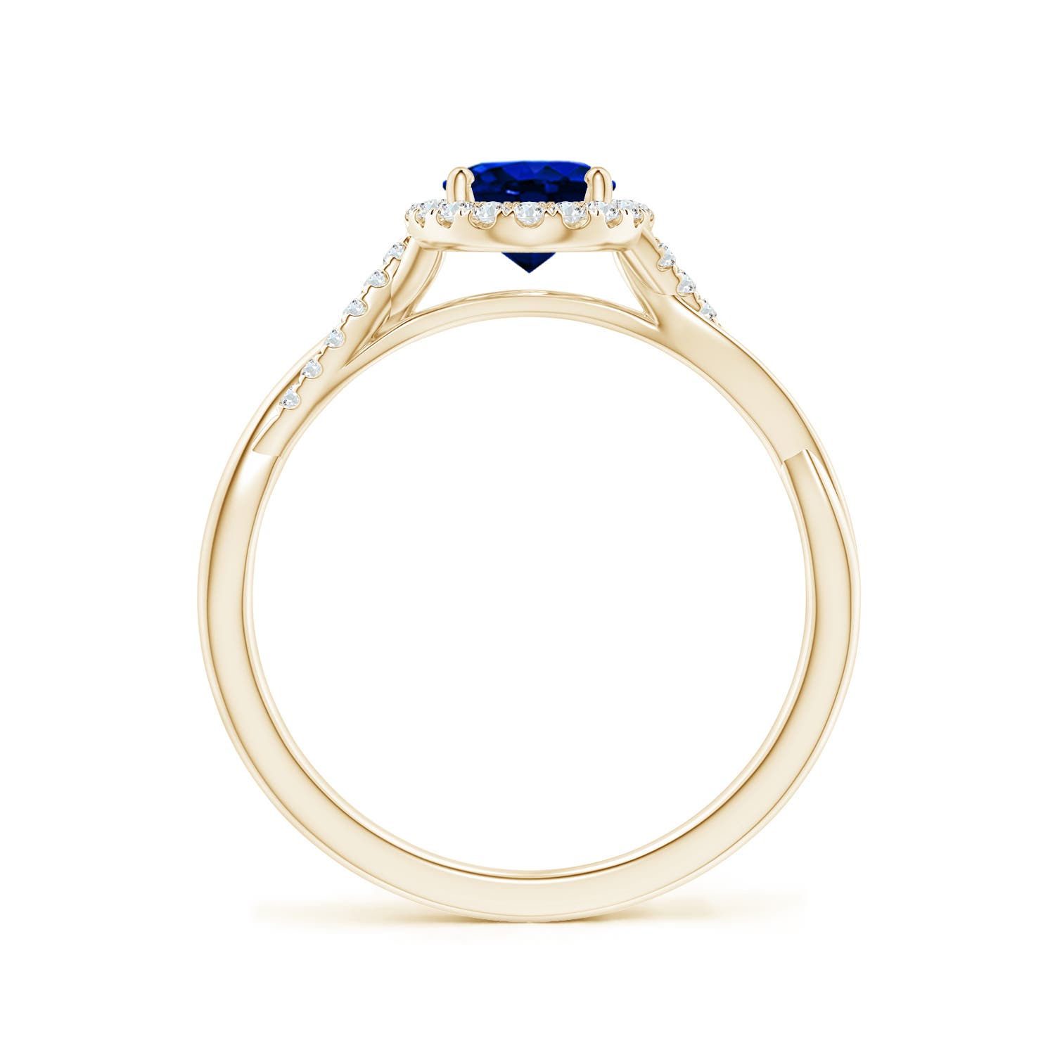 AAAA - Blue Sapphire / 1.05 CT / 14 KT Yellow Gold