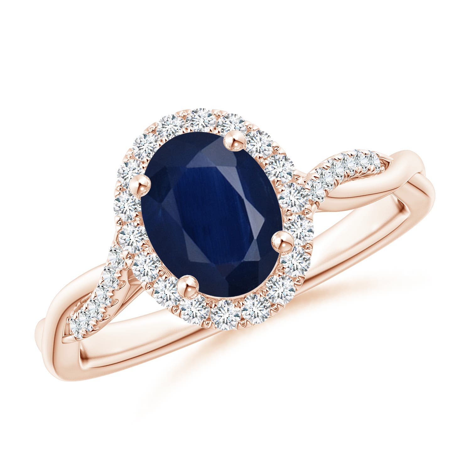 A - Blue Sapphire / 1.82 CT / 14 KT Rose Gold