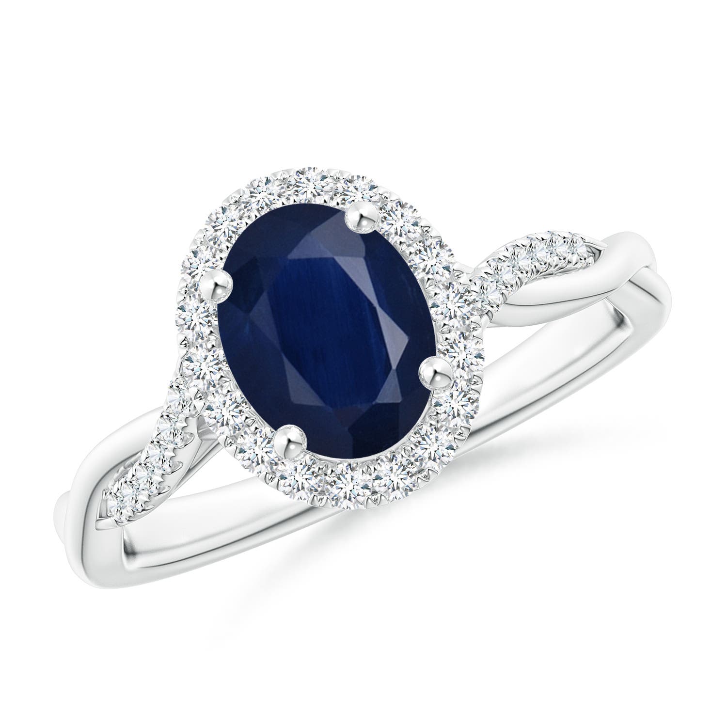 A - Blue Sapphire / 1.82 CT / 14 KT White Gold