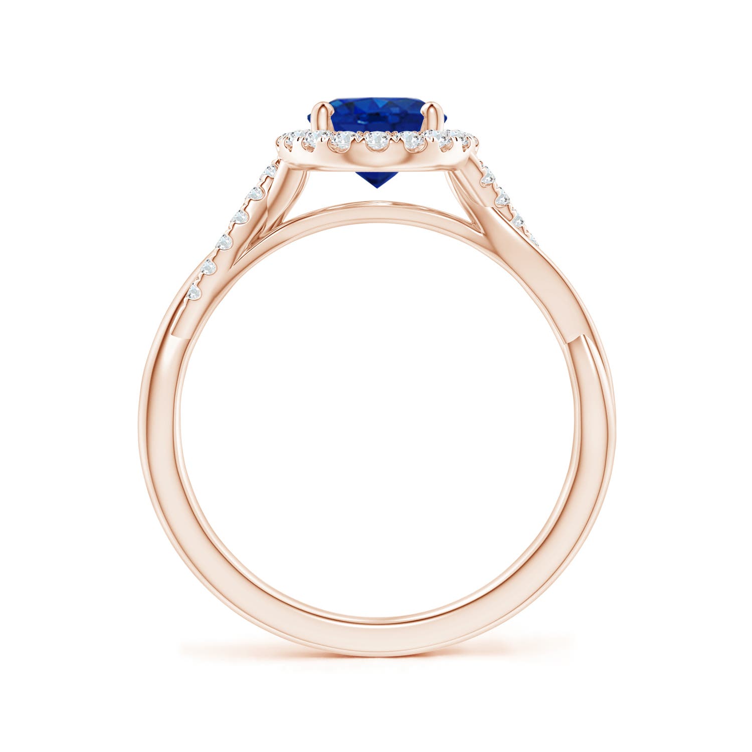 AAA - Blue Sapphire / 1.82 CT / 14 KT Rose Gold