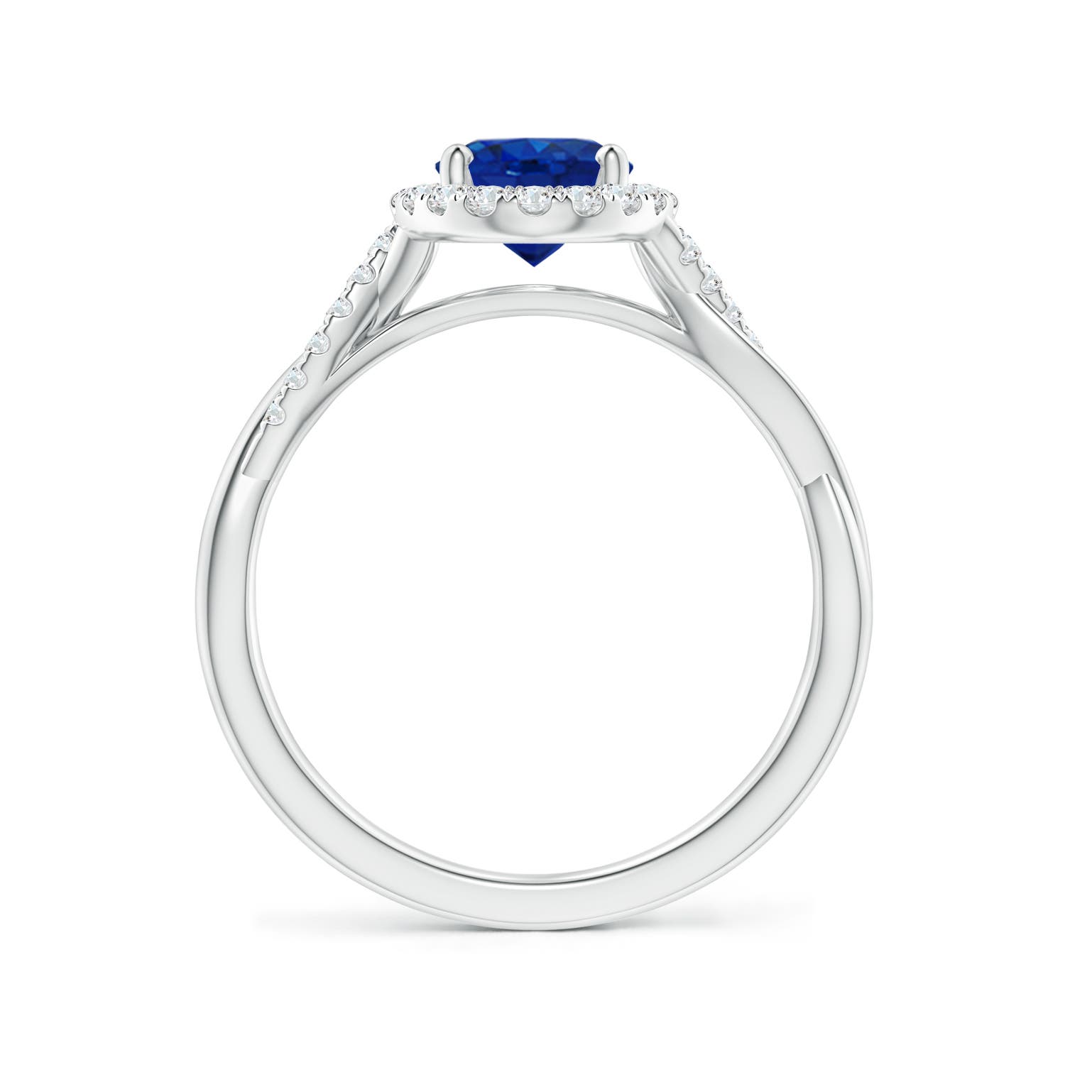 AAA - Blue Sapphire / 1.82 CT / 14 KT White Gold