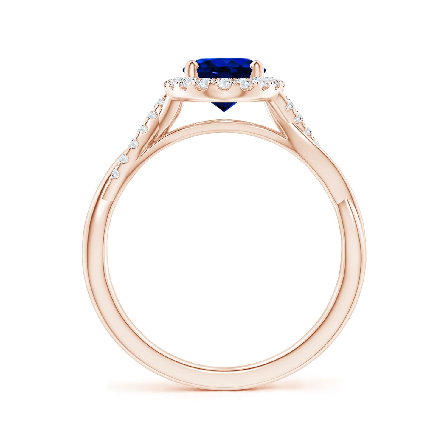 AAAA - Blue Sapphire / 1.82 CT / 14 KT Rose Gold