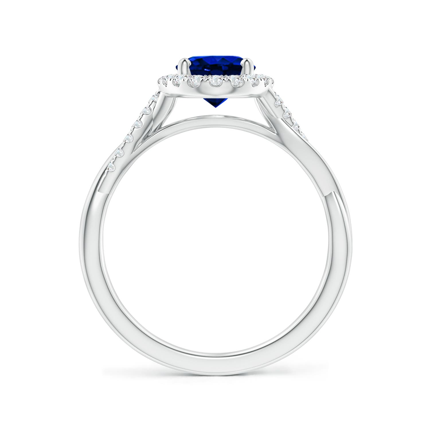 AAAA - Blue Sapphire / 1.82 CT / 14 KT White Gold