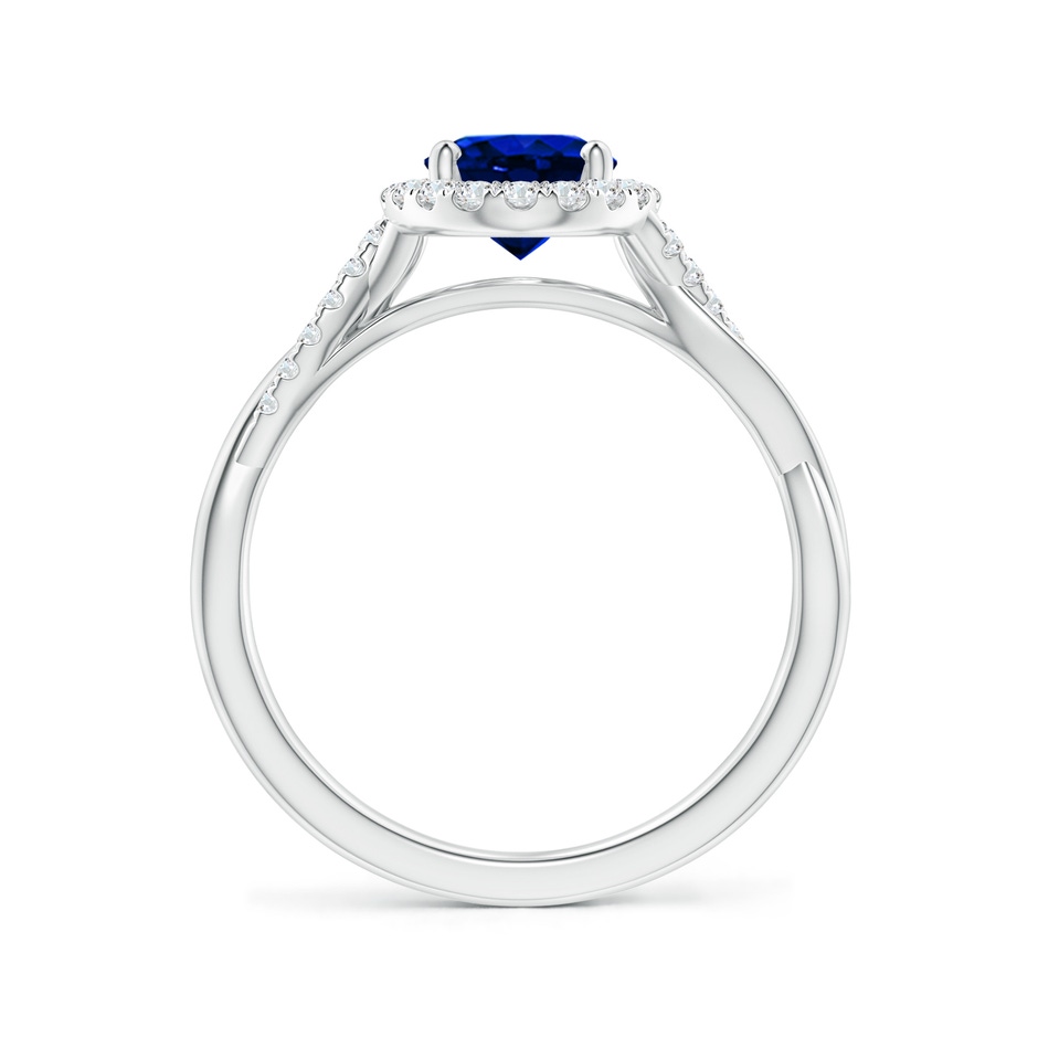 8x6mm Lab-Grown Oval Sapphire Halo Twisted Vine Ring in White Gold side 199