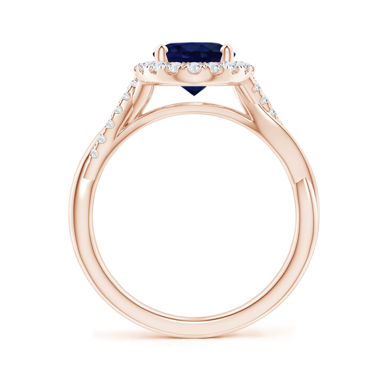 A - Blue Sapphire / 2.35 CT / 14 KT Rose Gold