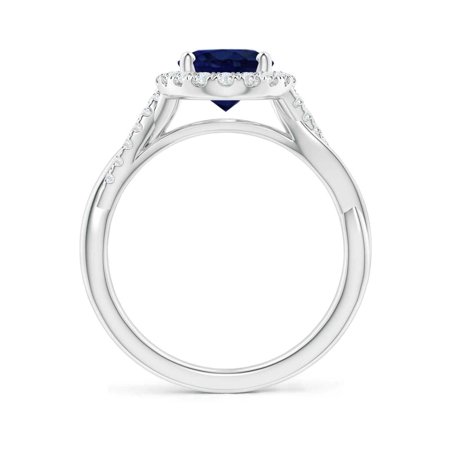 A - Blue Sapphire / 2.35 CT / 14 KT White Gold