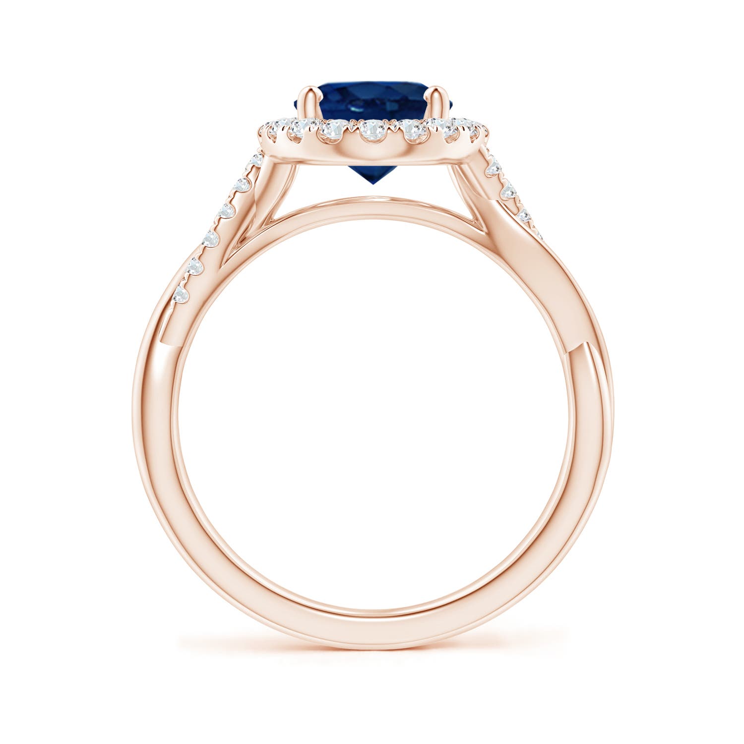 AA - Blue Sapphire / 2.35 CT / 14 KT Rose Gold