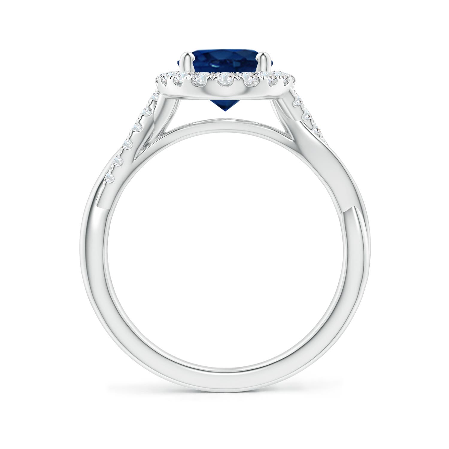 AA - Blue Sapphire / 2.35 CT / 14 KT White Gold