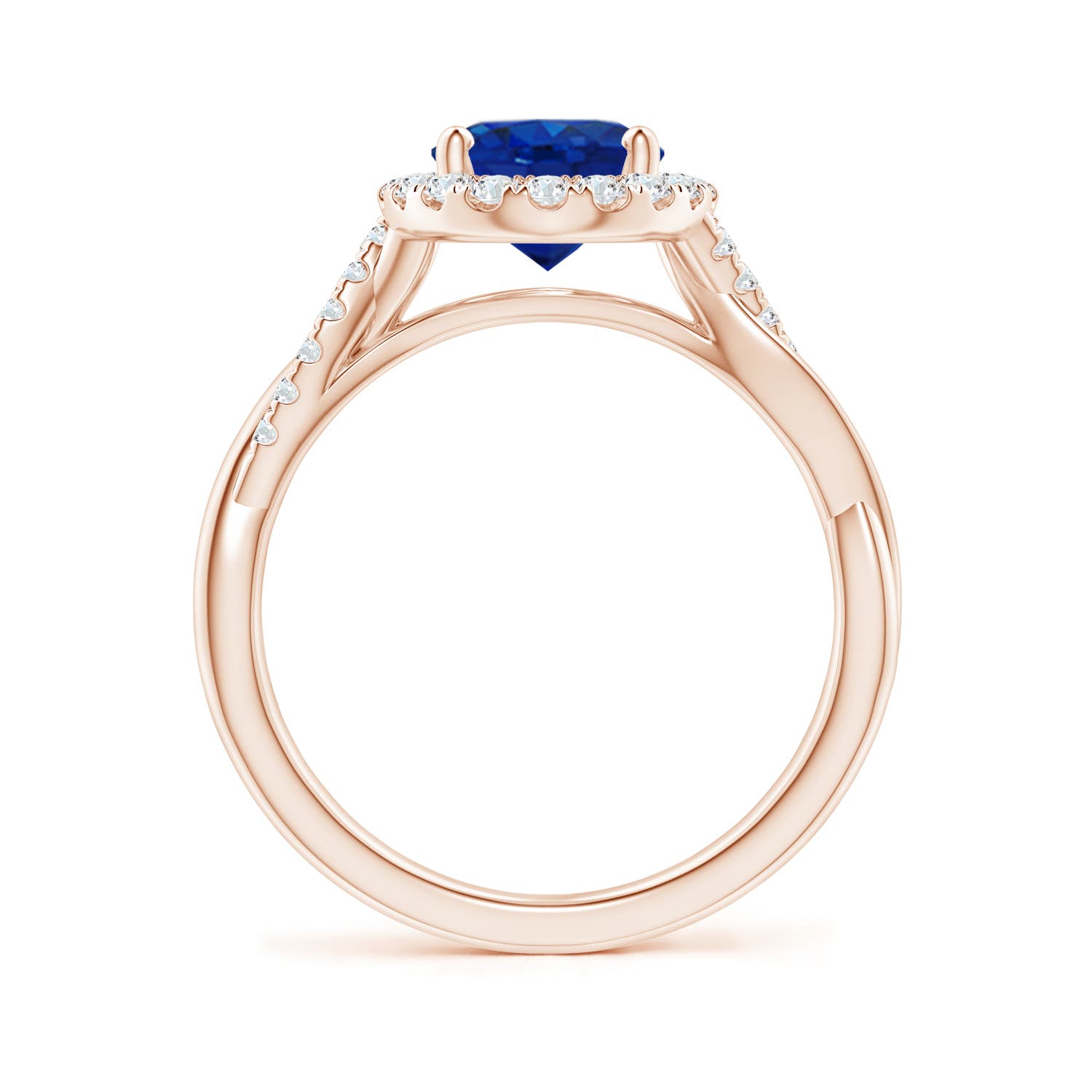 AAA - Blue Sapphire / 2.35 CT / 14 KT Rose Gold