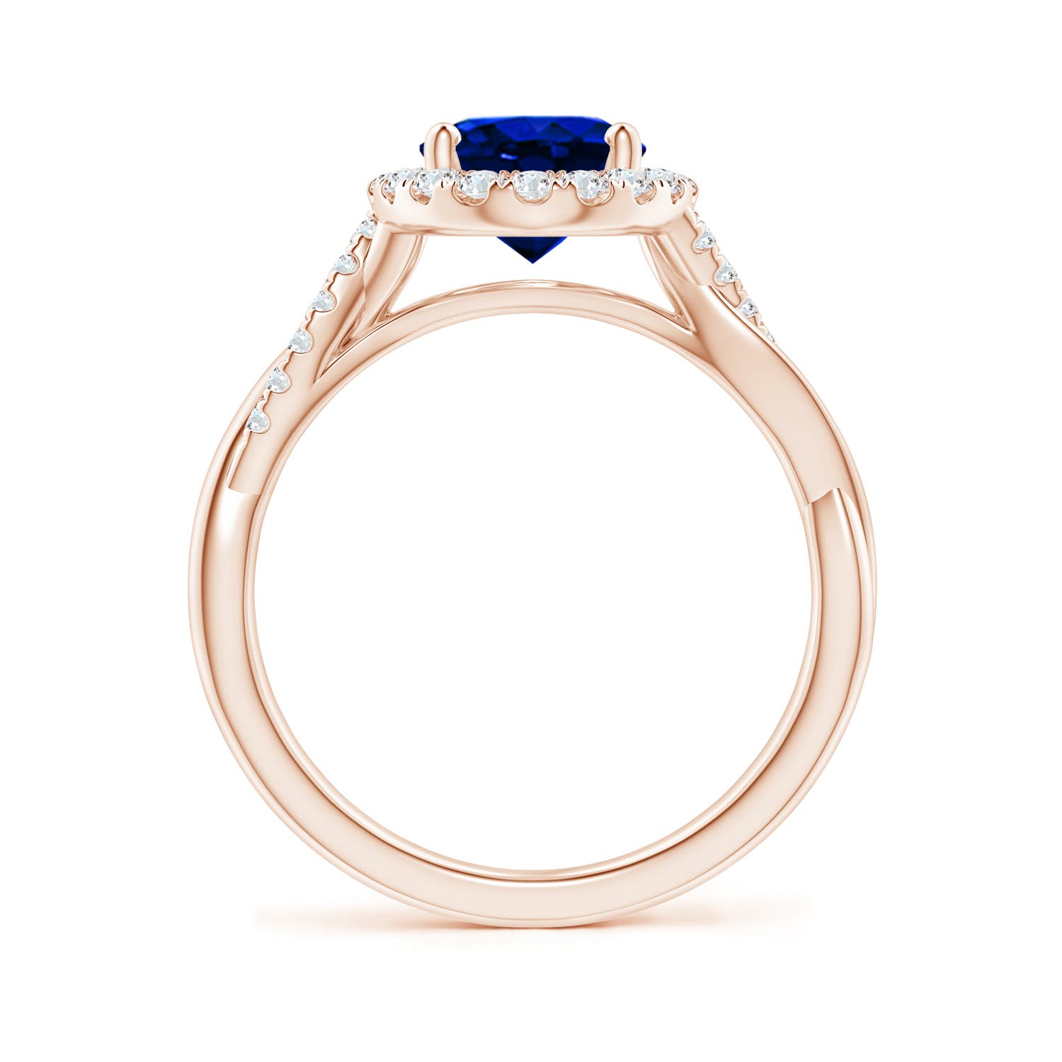 AAAA - Blue Sapphire / 2.35 CT / 14 KT Rose Gold